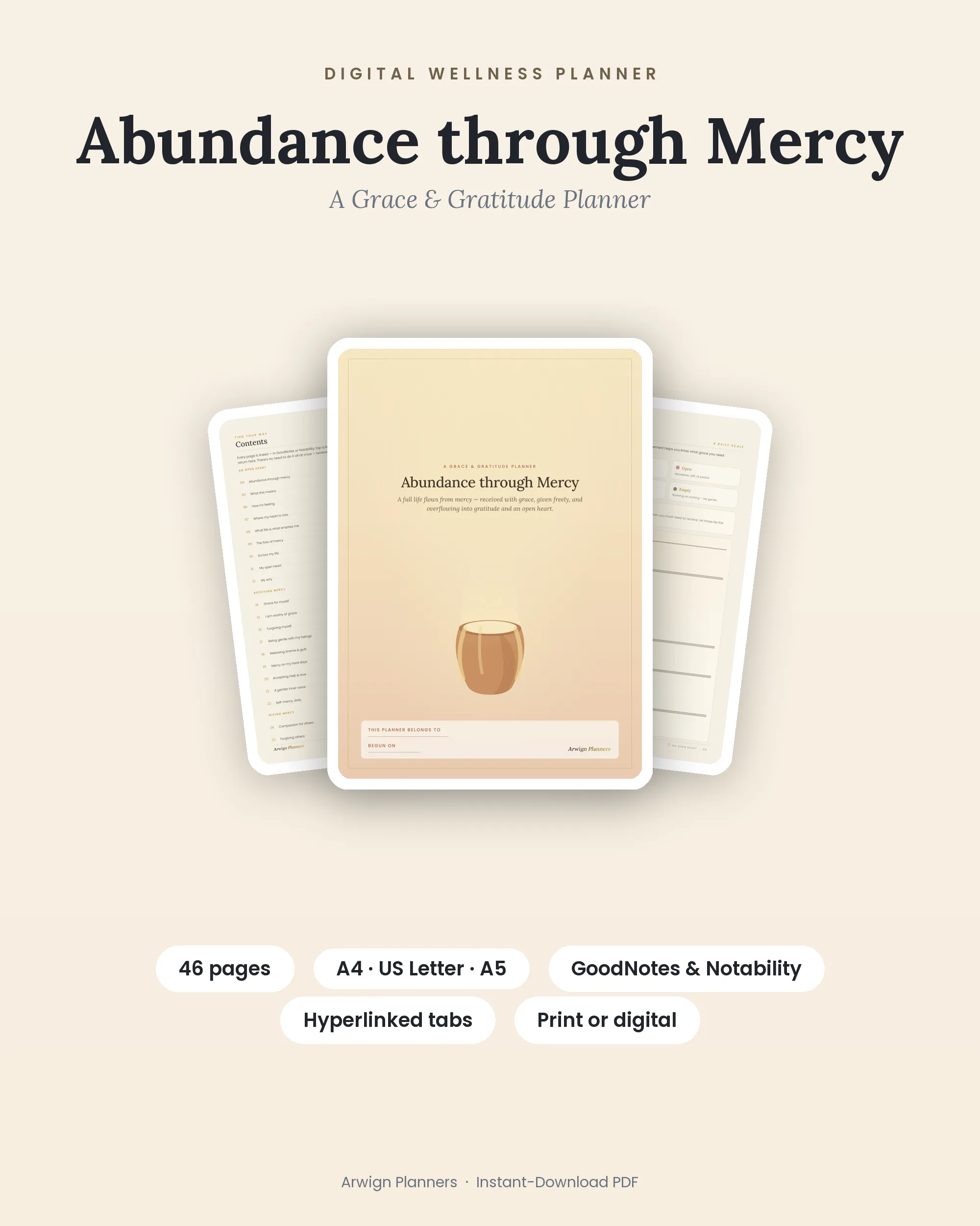 Abundance through Mercy — A Grace & Gratitude Planner cover