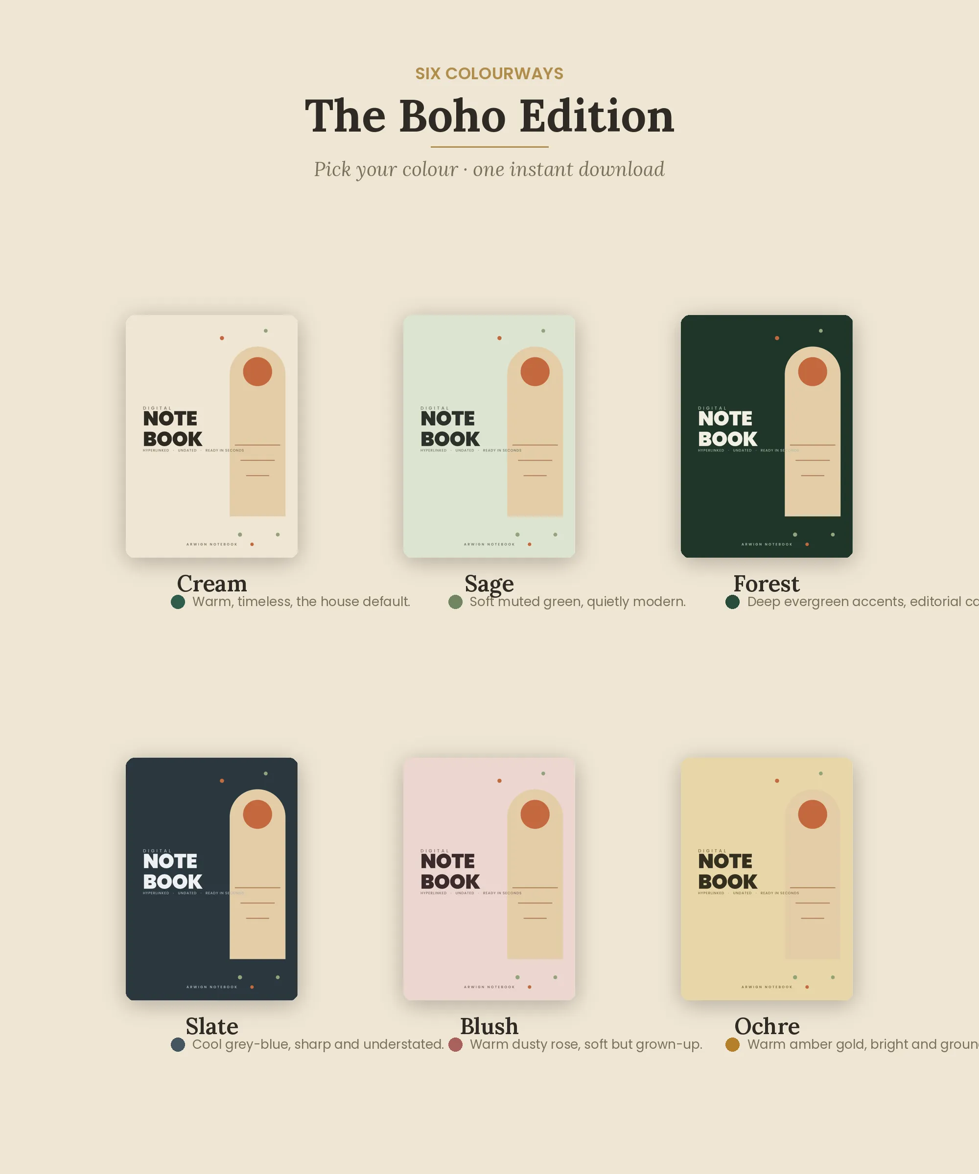 Arwign Notebook — Boho