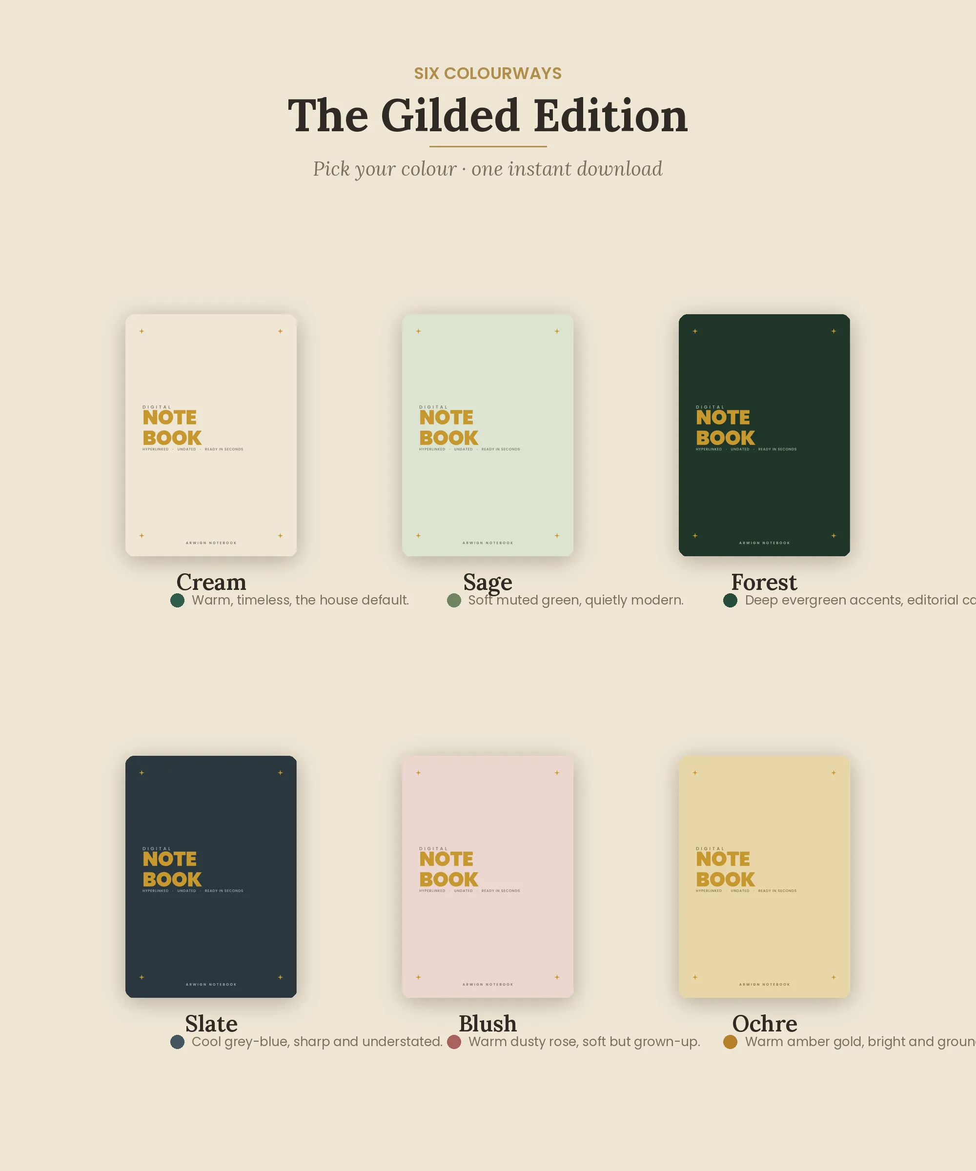 Arwign Notebook — Gilded