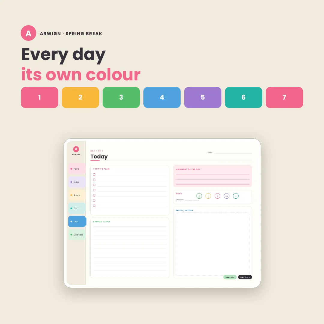 Arwign Planner Spring Break Edition — image 3