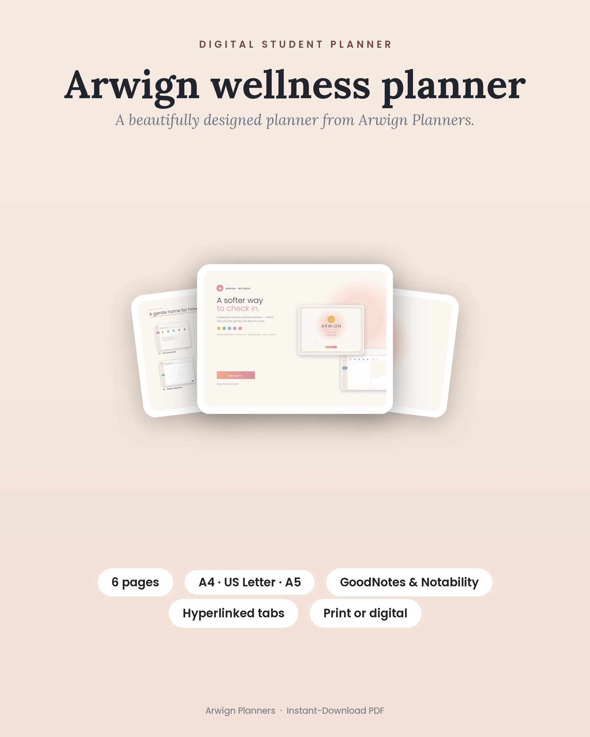 Arwign wellness planner cover
