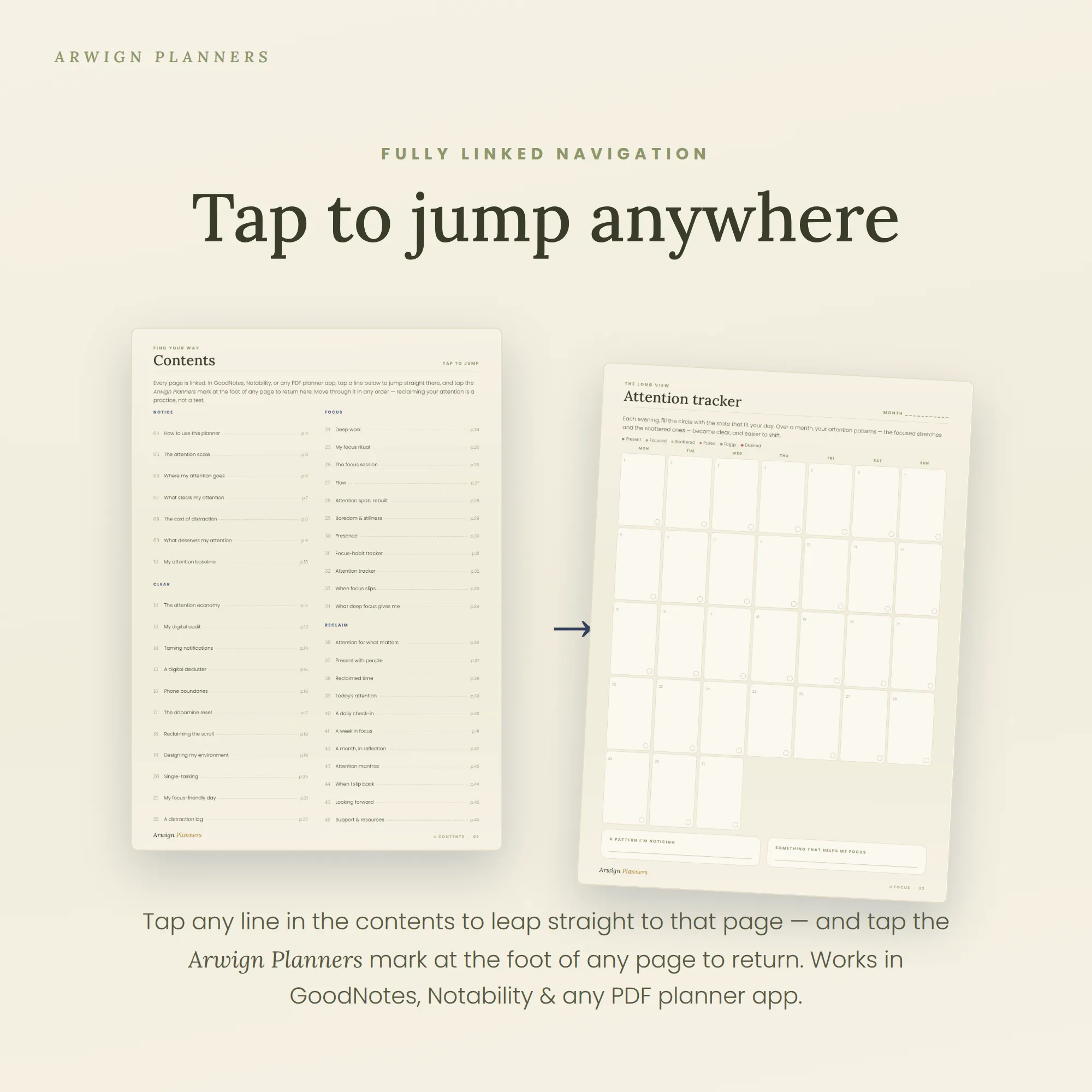 Attention, Reclaimed — A Focus & Digital Wellbeing Planner — image 5