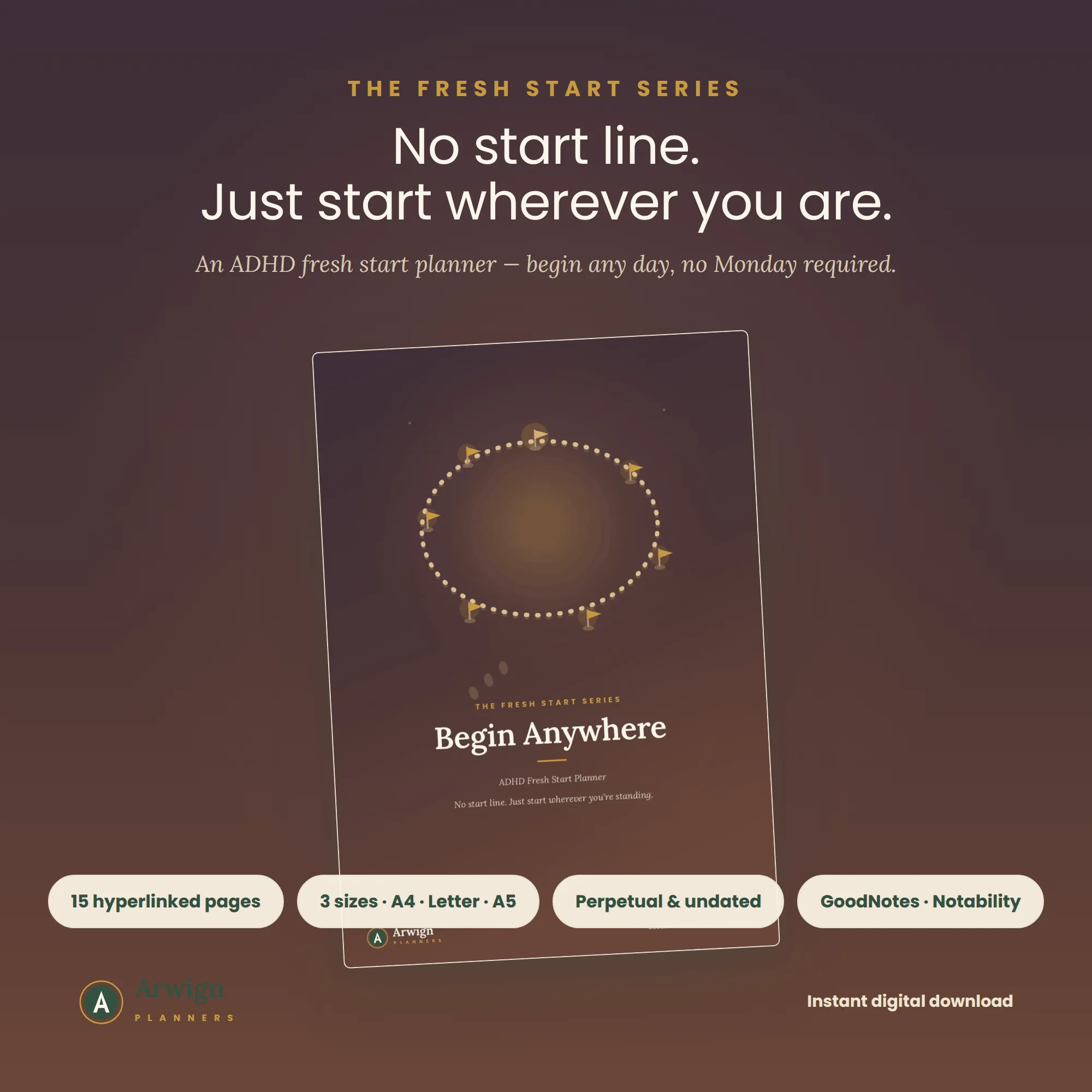 Begin Anywhere — ADHD Fresh Start Planner — image 2