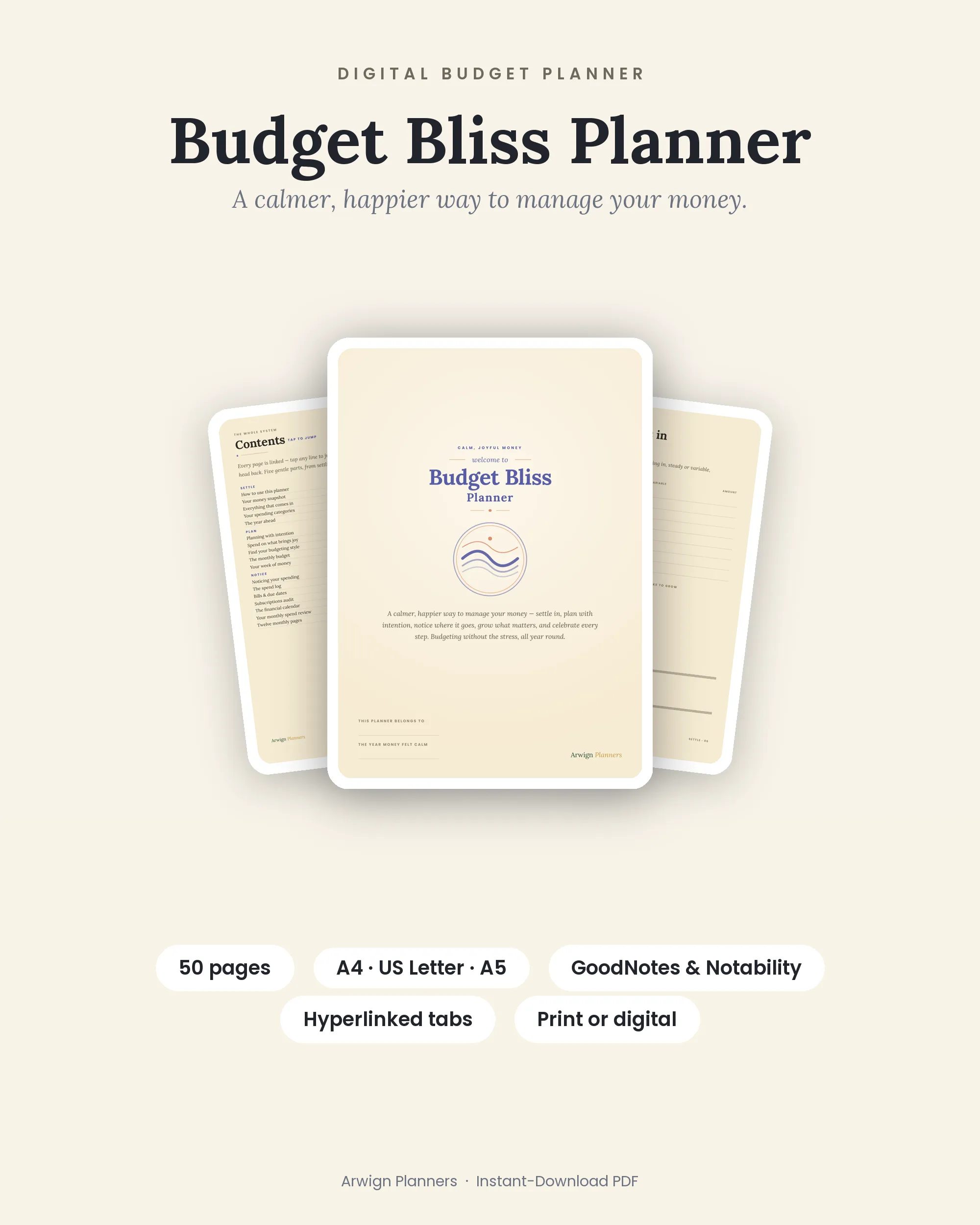 Budget Bliss Planner cover