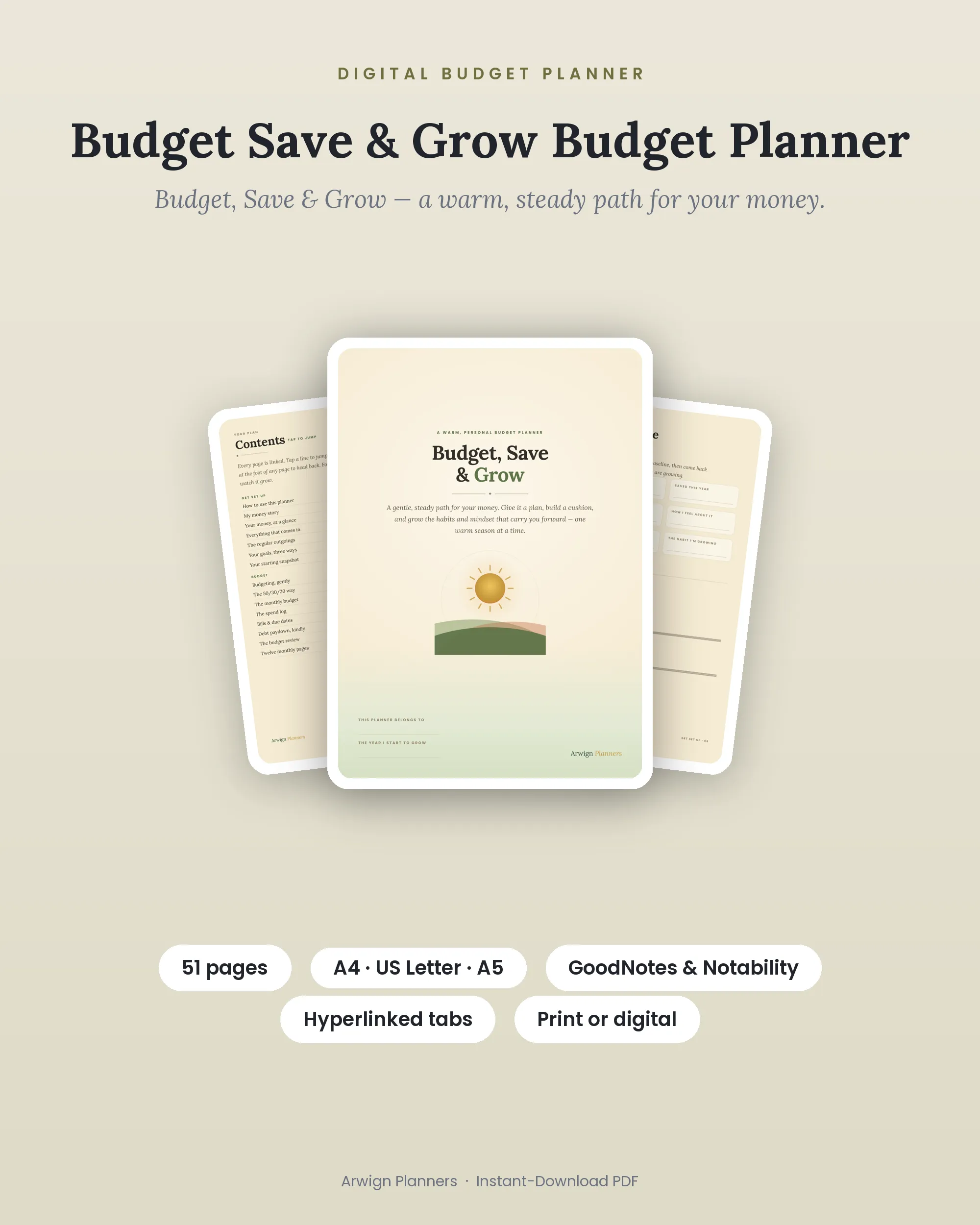 Budget Save & Grow Budget Planner cover