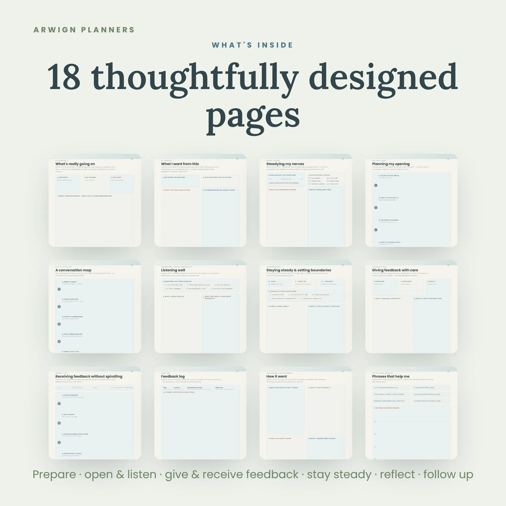 Clear the Air — a Difficult Conversations & Feedback Planner — image 2