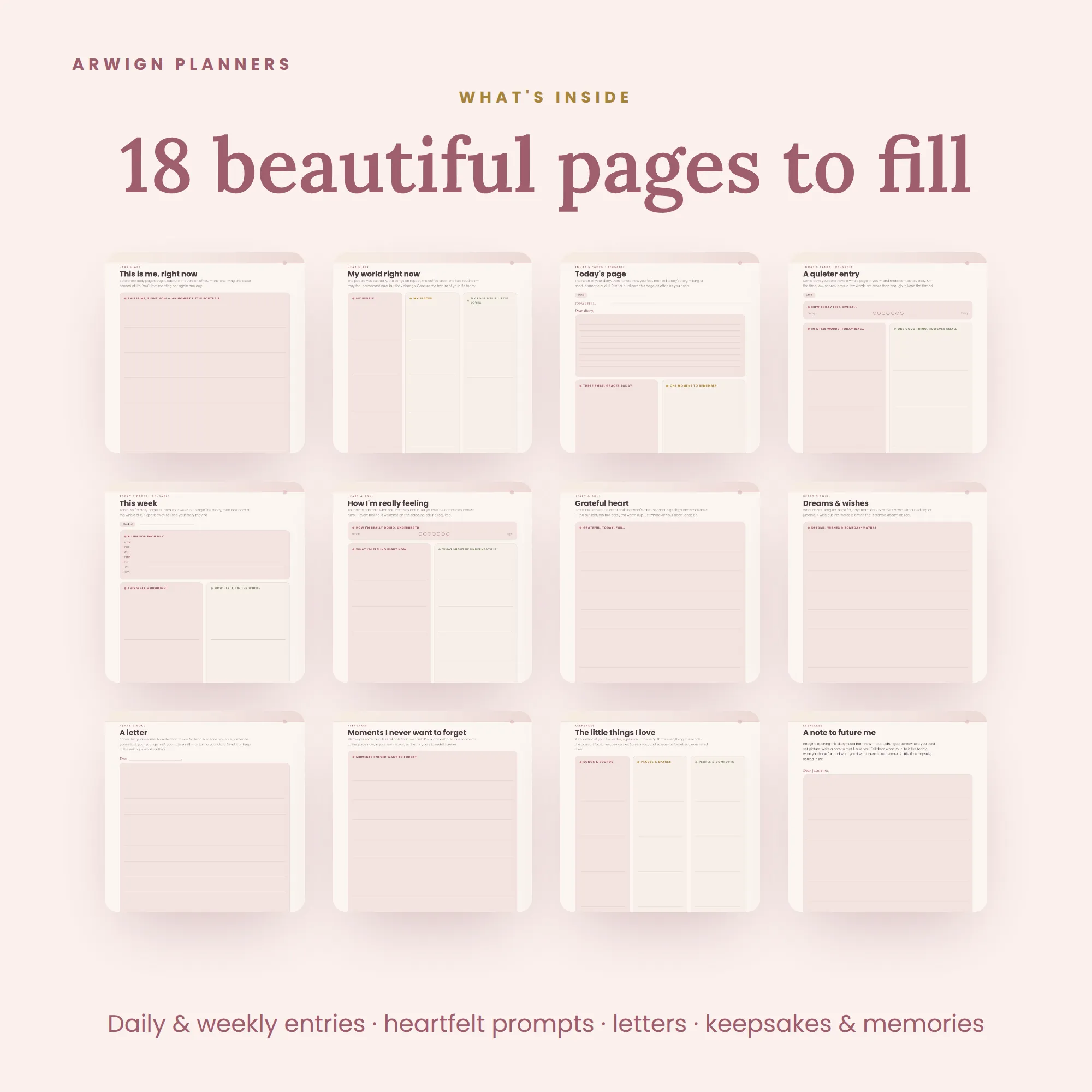Dear Diary — A Journal for Your Days, Thoughts & Keepsakes — image 2