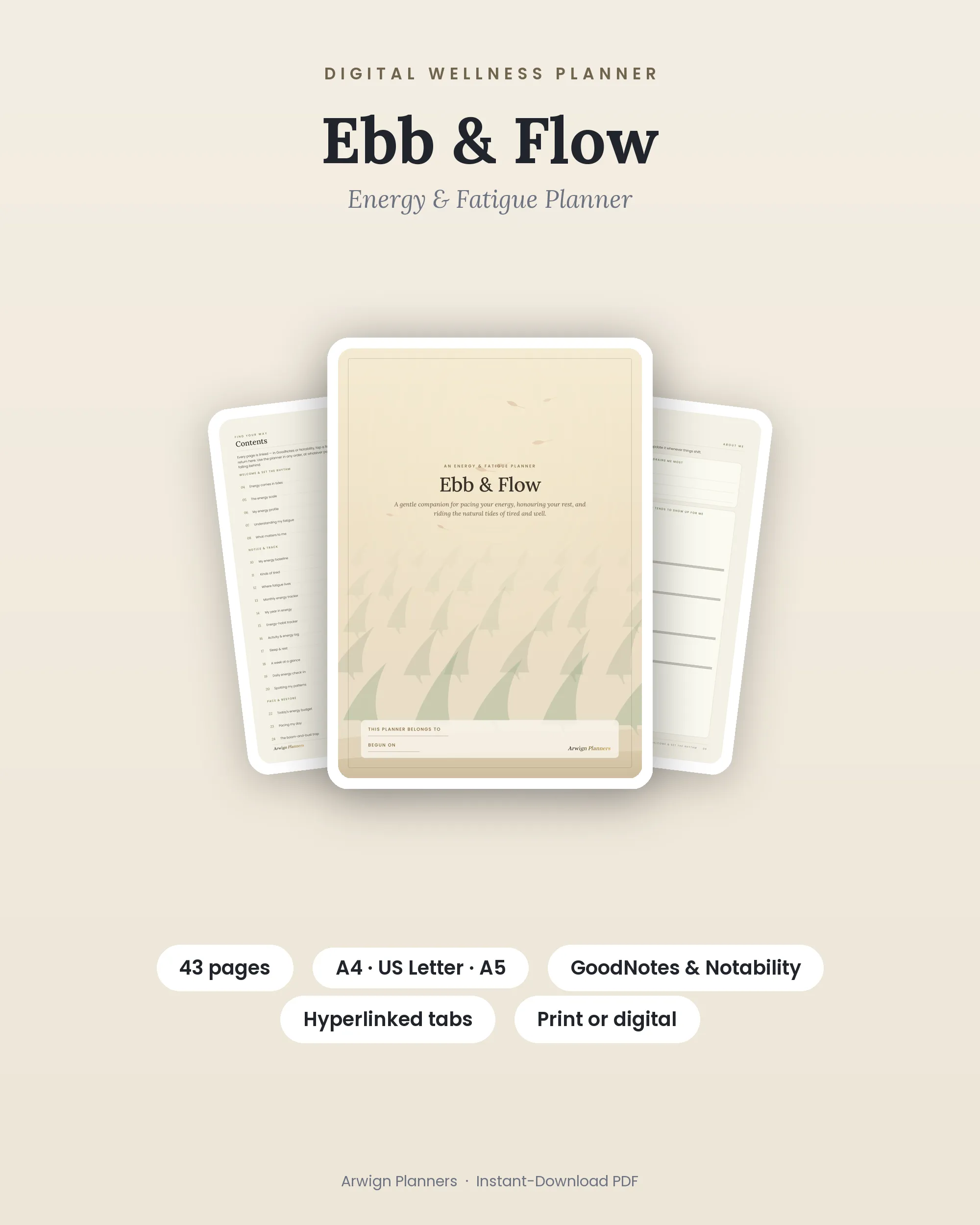 Ebb & Flow — Energy & Fatigue Planner cover