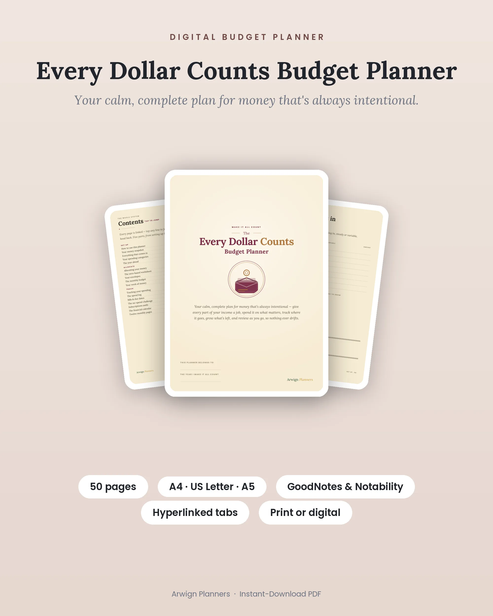 Every Dollar Counts Budget Planner cover