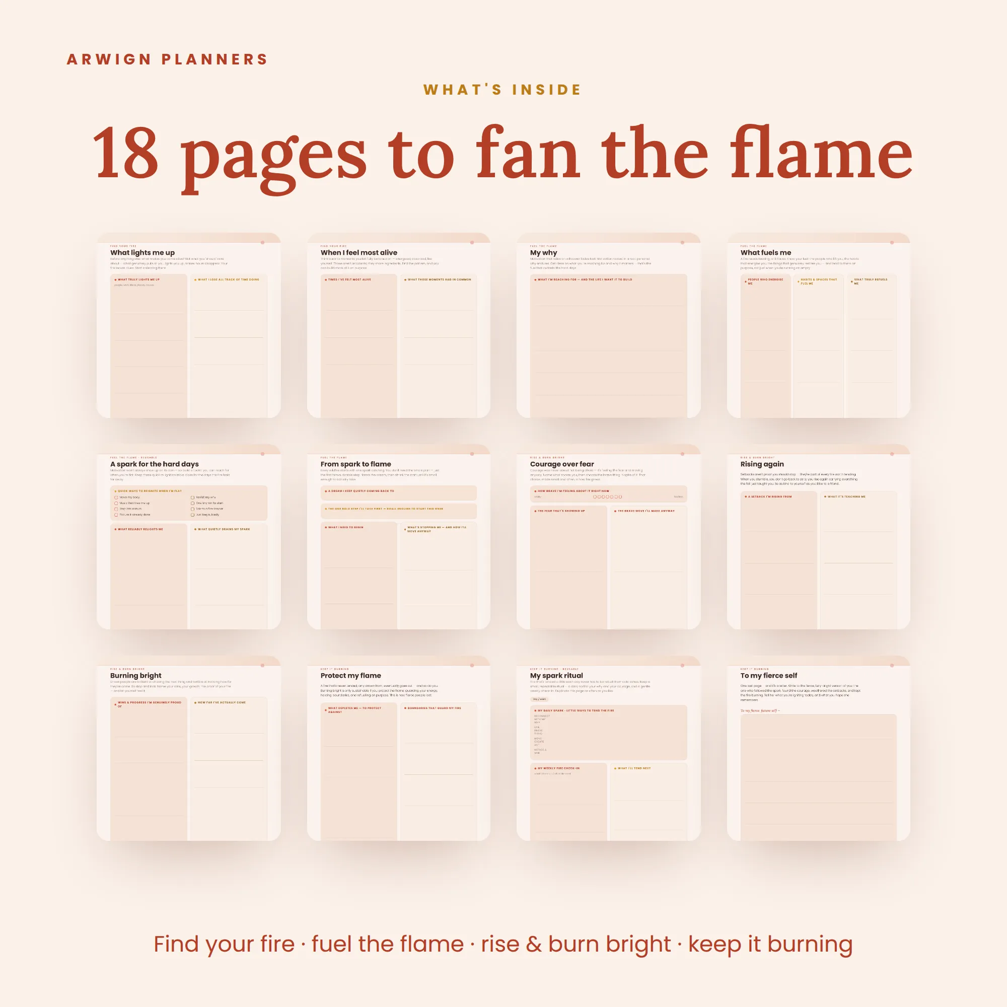 Fire Within — A Planner to Reignite Your Passion, Courage & Drive — image 2