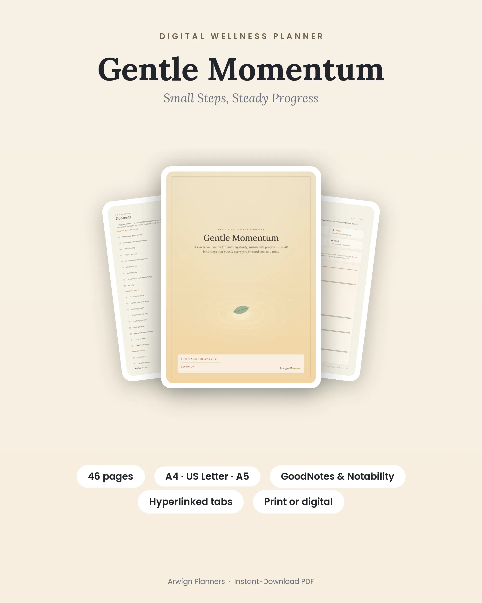 Gentle Momentum — Small Steps, Steady Progress cover