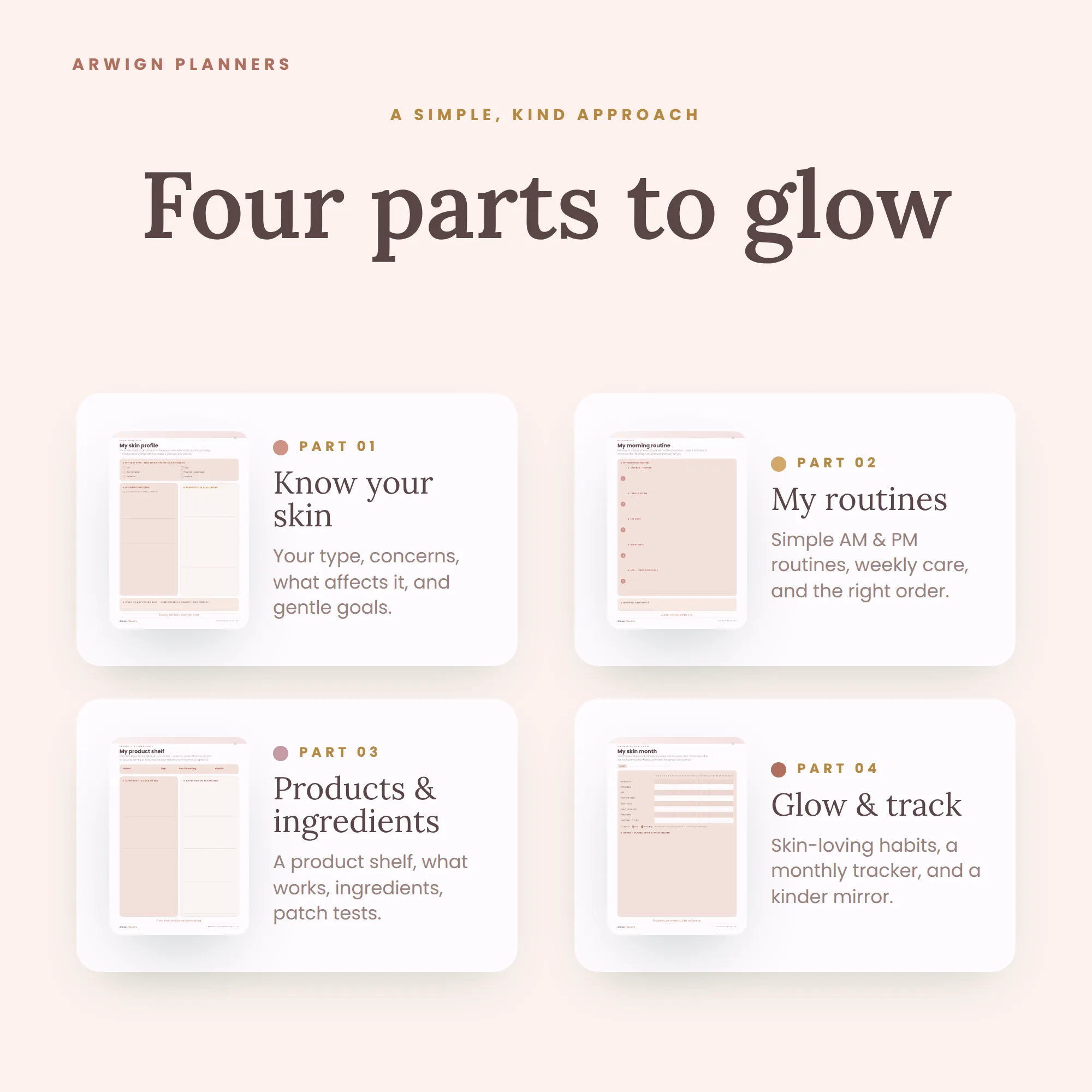Glow Gently — A Skincare Routine & Skin Wellness Planner — image 4