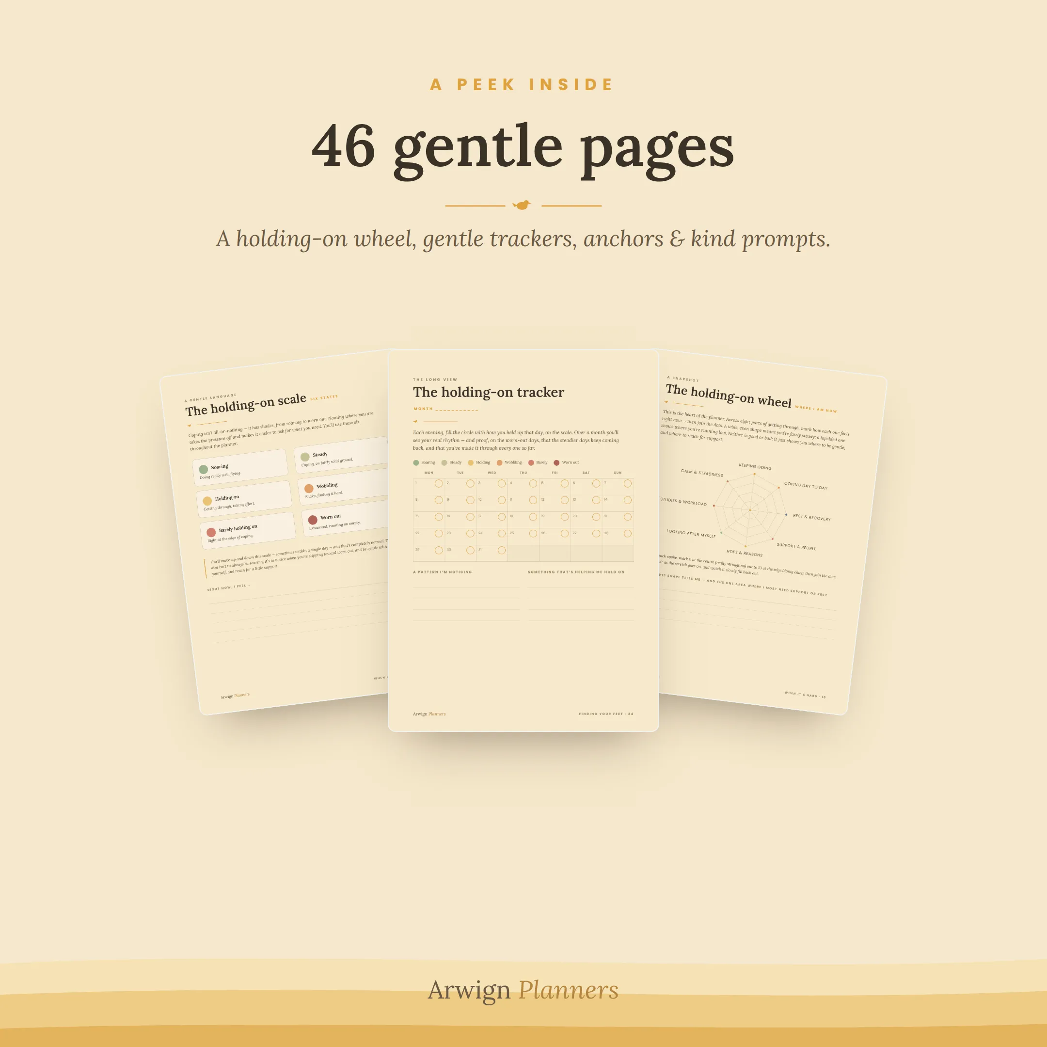 Hang on There — a warm, gentle encouragement planner for any student getting through a hard stretch — image 2