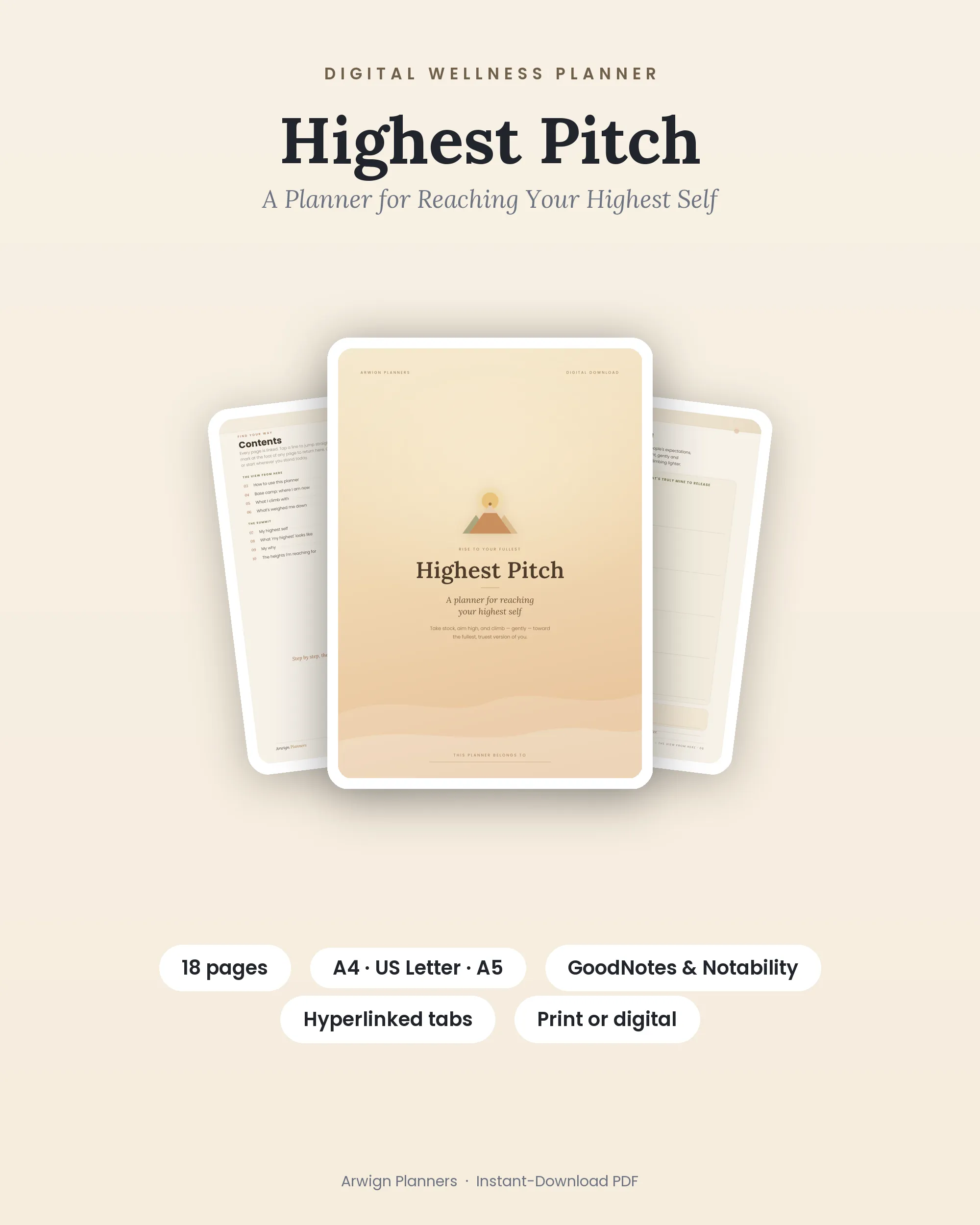 Highest Pitch — A Planner for Reaching Your Highest Self cover