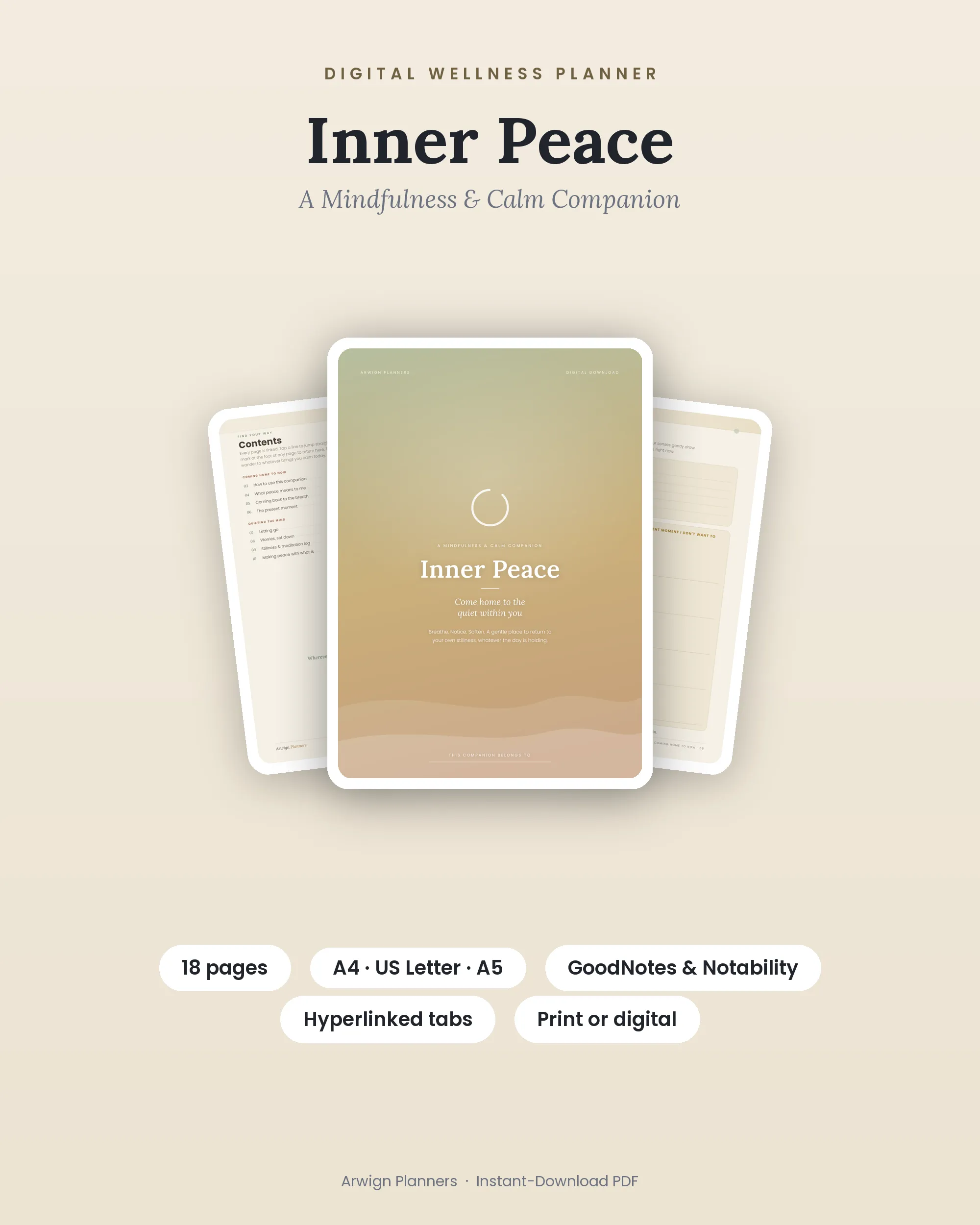 Inner Peace — A Mindfulness & Calm Companion cover