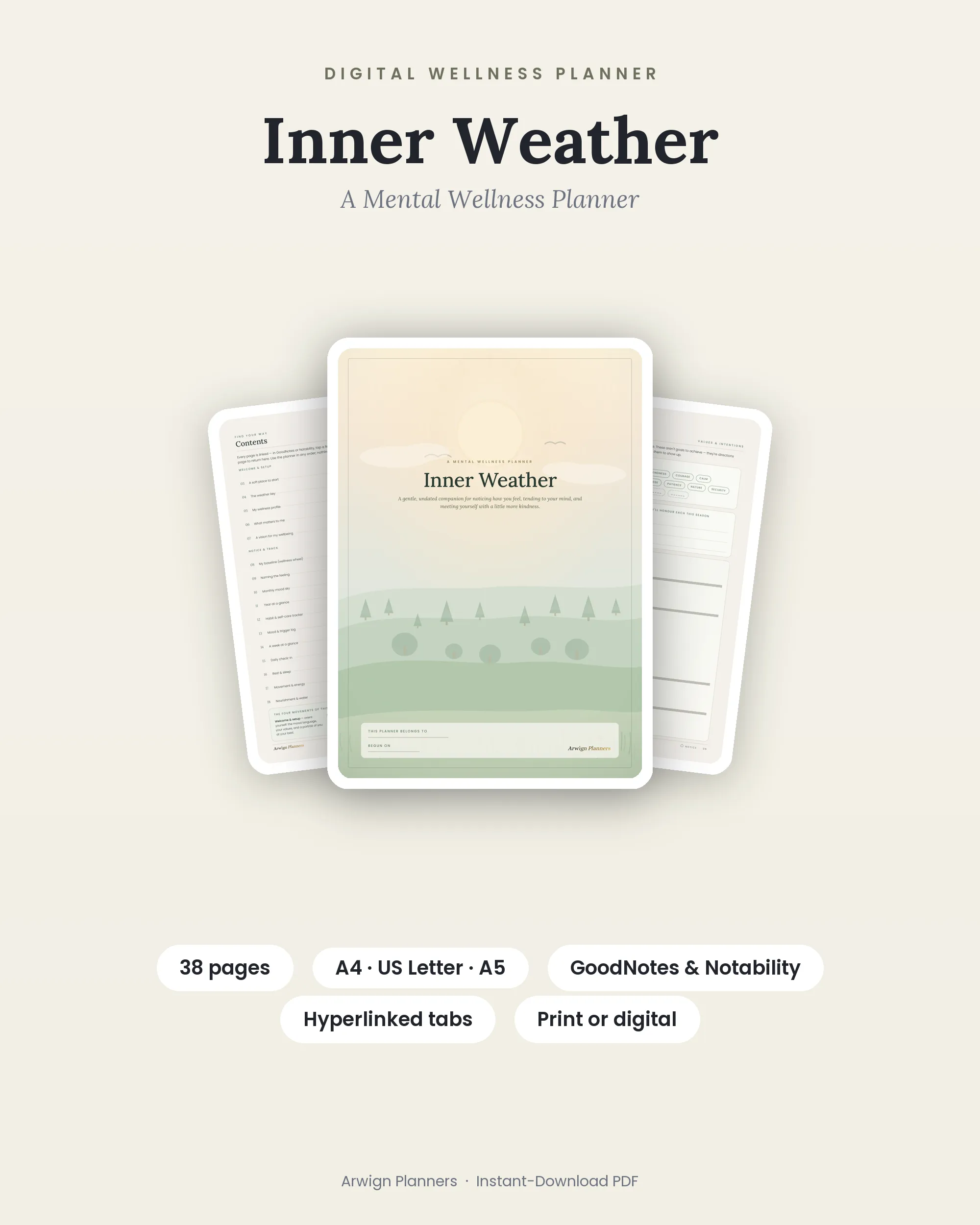 Inner Weather - A Mental Wellness Planner cover