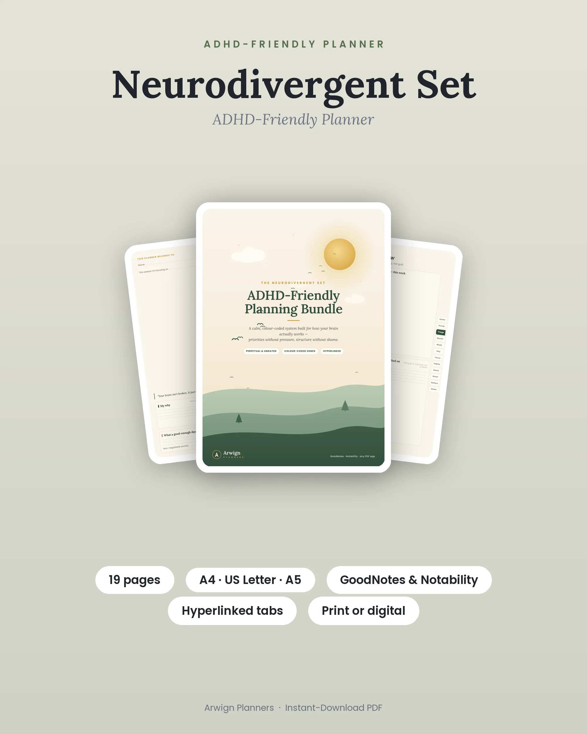 Neurodivergent Set — ADHD-Friendly Planner cover