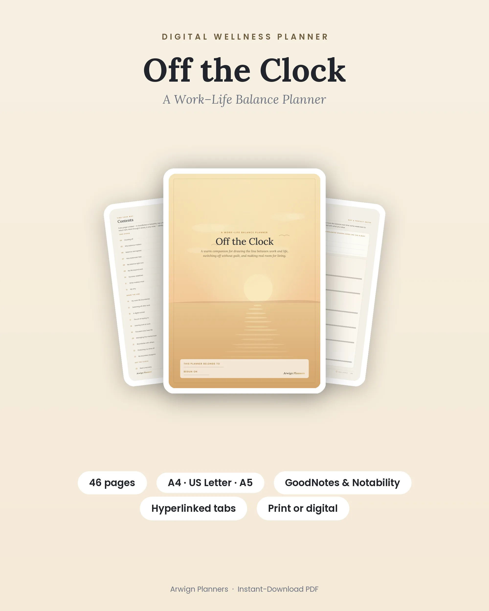 Off the Clock — A Work–Life Balance Planner cover