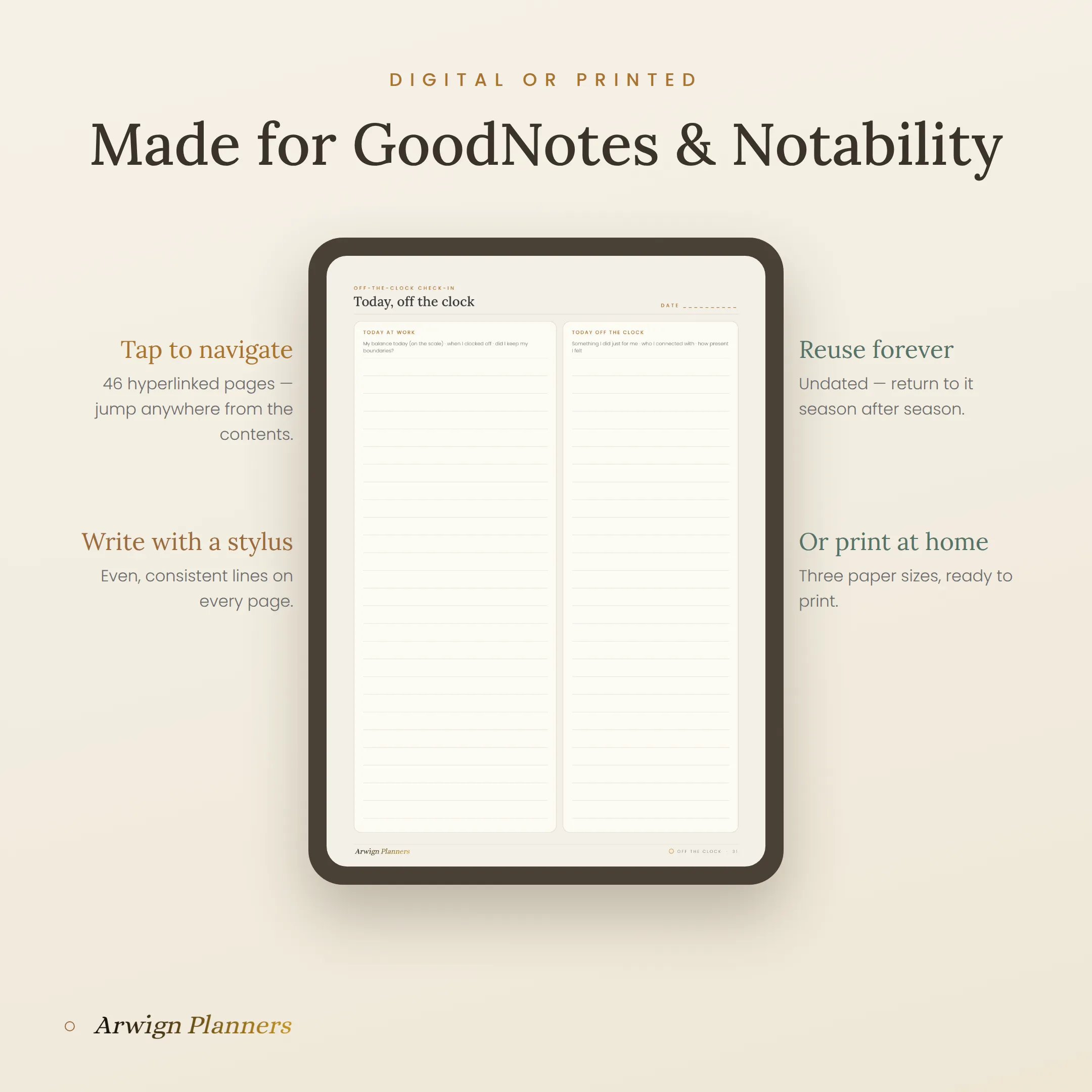 Off the Clock — A Work–Life Balance Planner — image 3