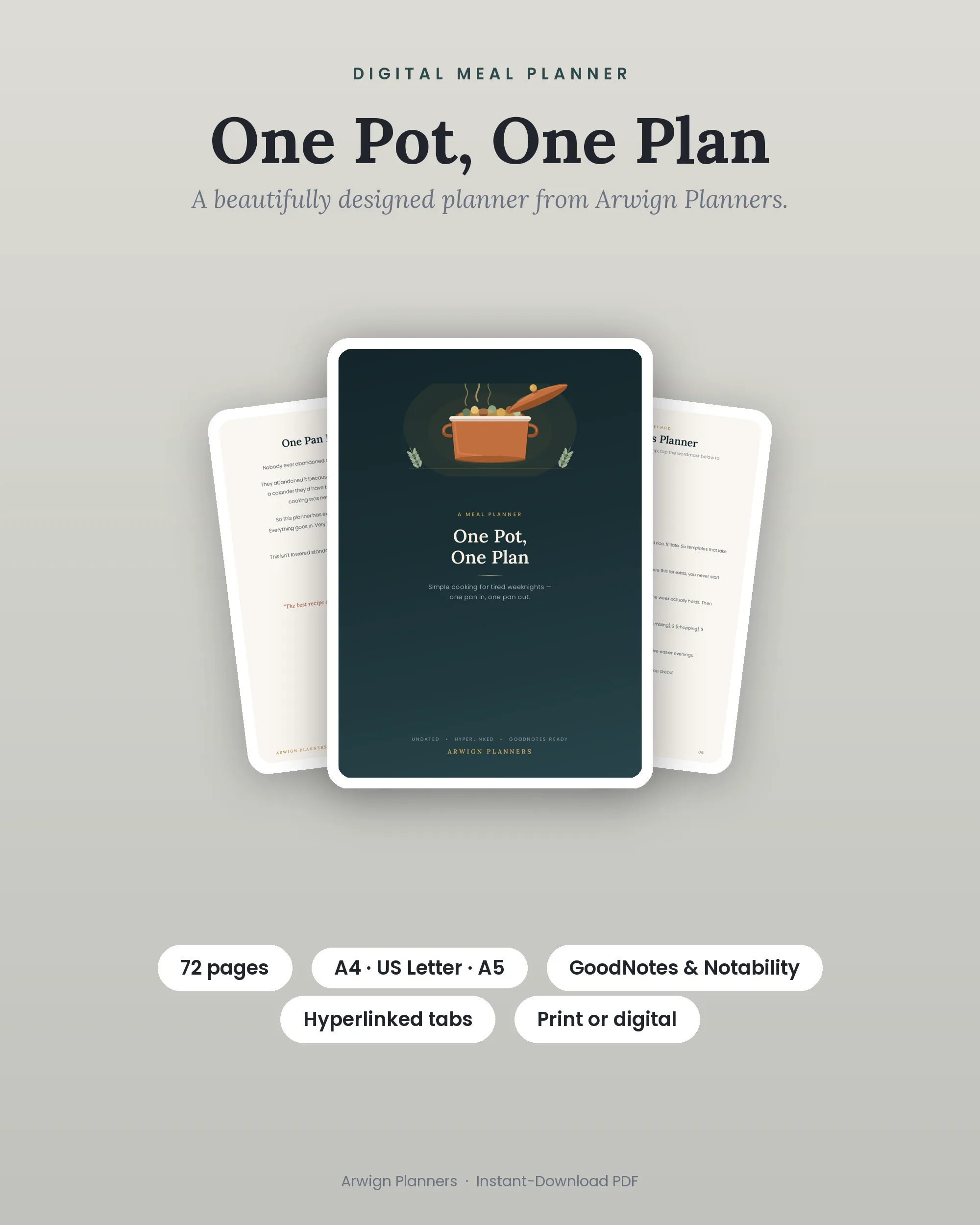 One Pot, One Plan cover