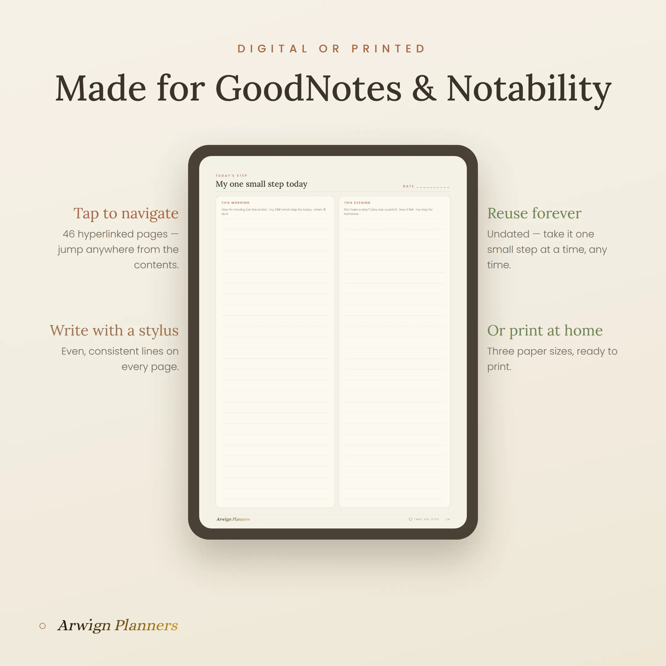 One Small Step — A Gentle Goals & Habits Planner — image 3