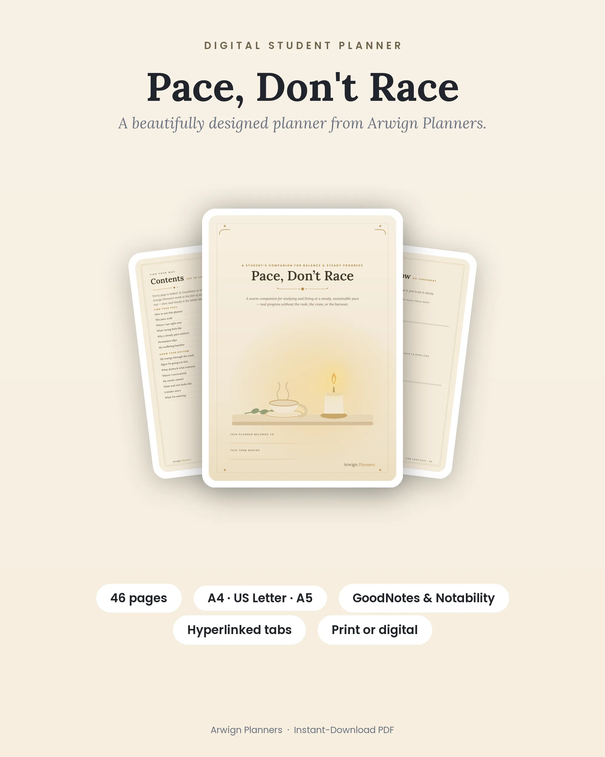 Pace, Don't Race cover