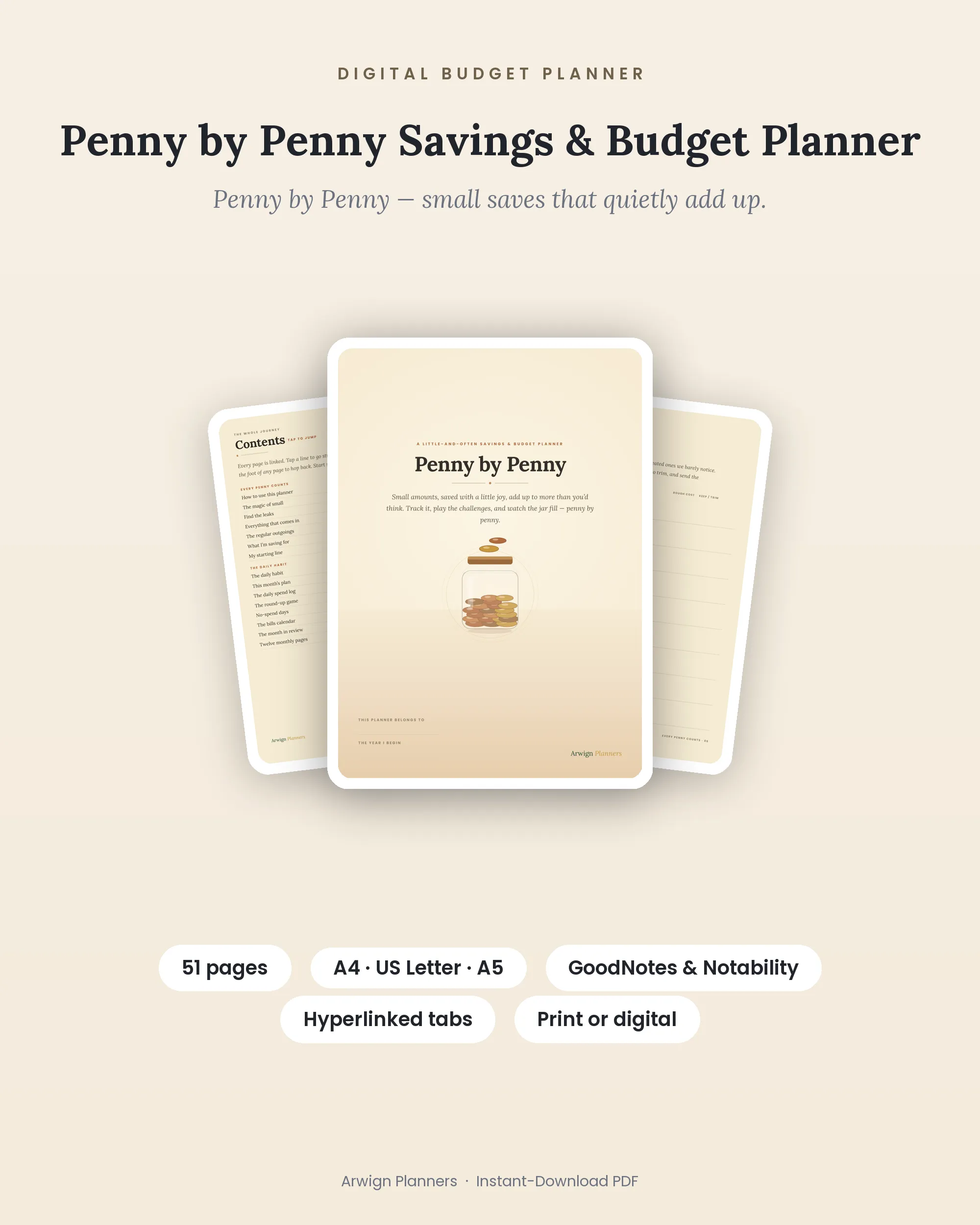 Penny by Penny Savings & Budget Planner cover