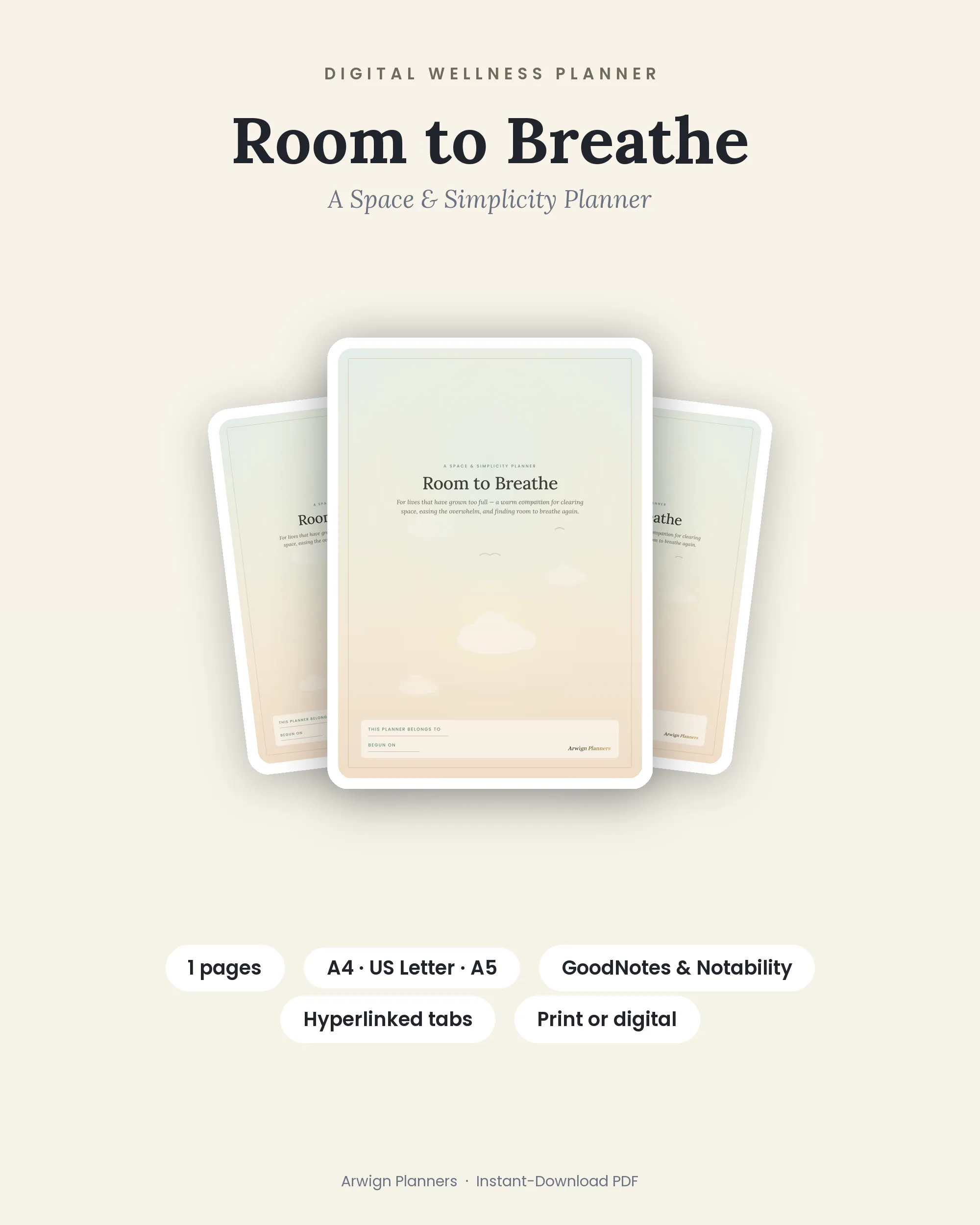 Room to Breathe — A Space & Simplicity Planner cover