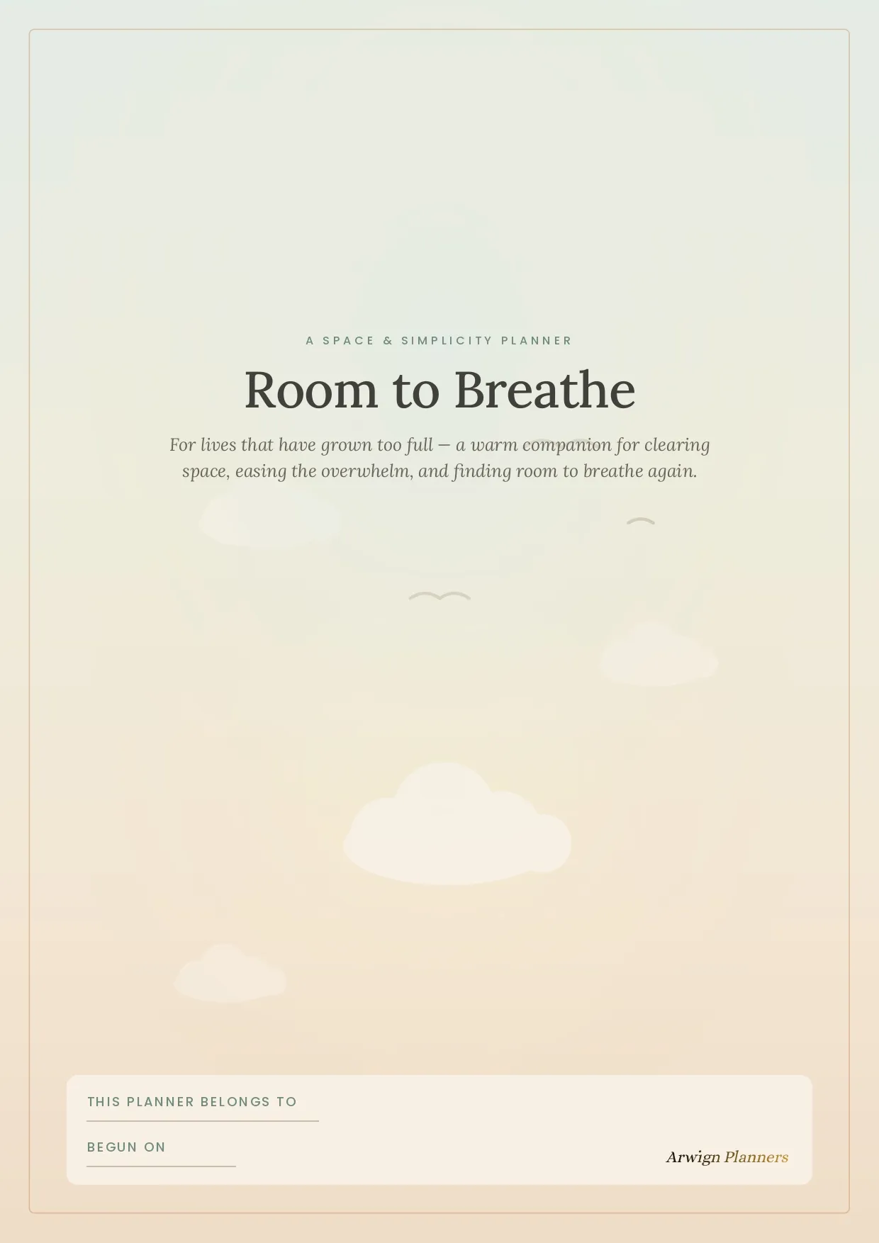 Room to Breathe — A Space & Simplicity Planner — image 2
