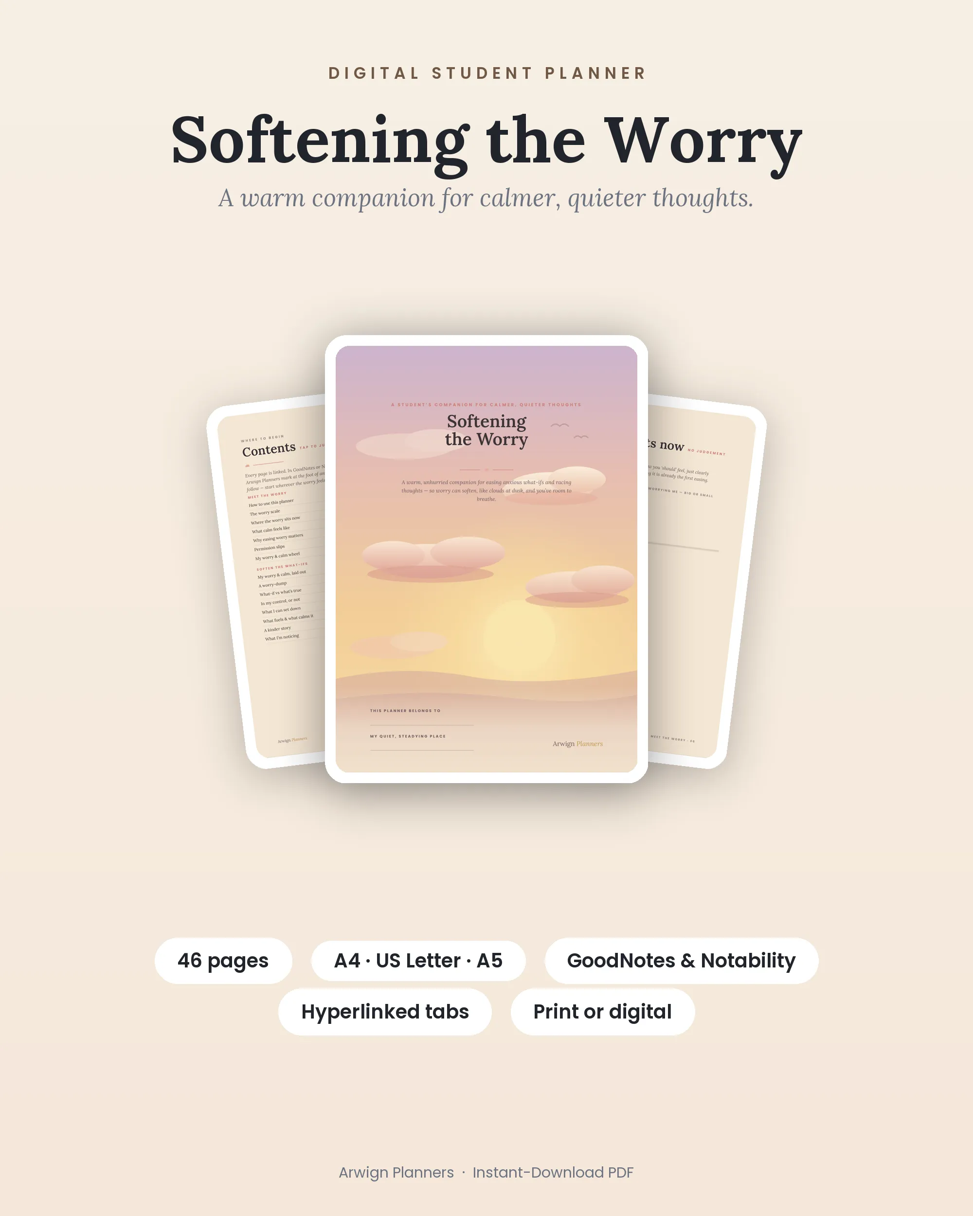 Softening the Worry cover