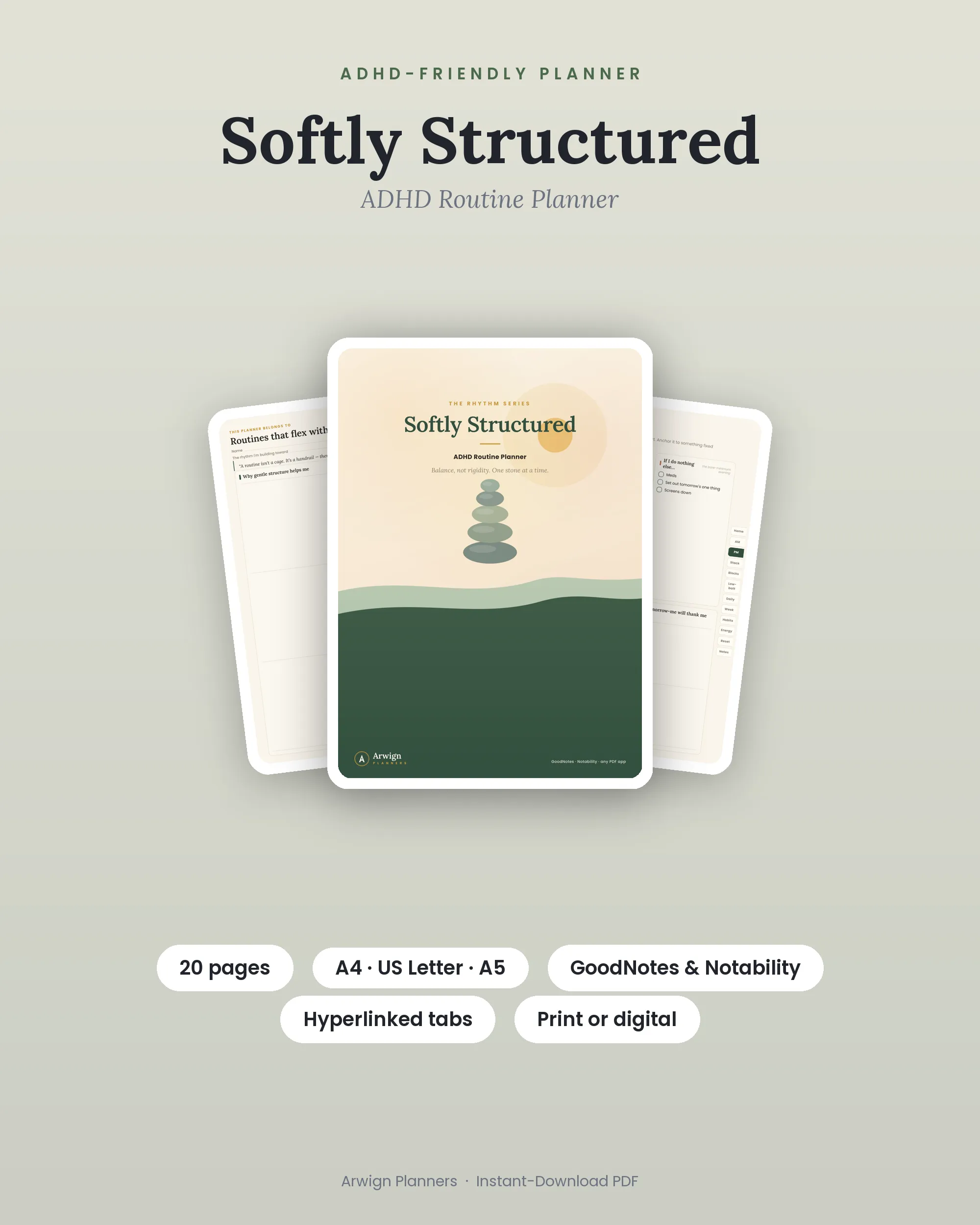 Softly Structured — ADHD Routine Planner cover