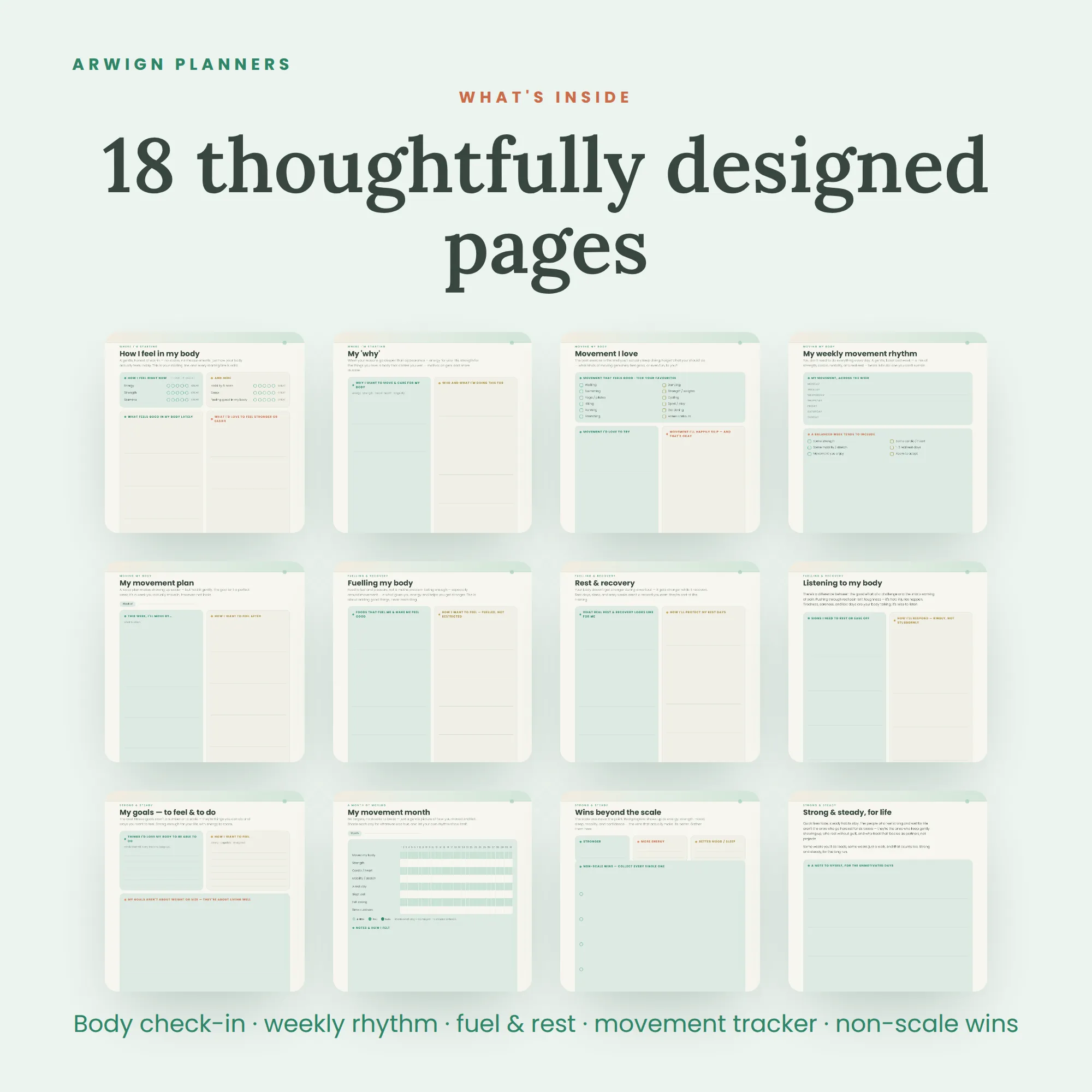 Strong & Steady — A Physical Health & Fitness Planner — image 2