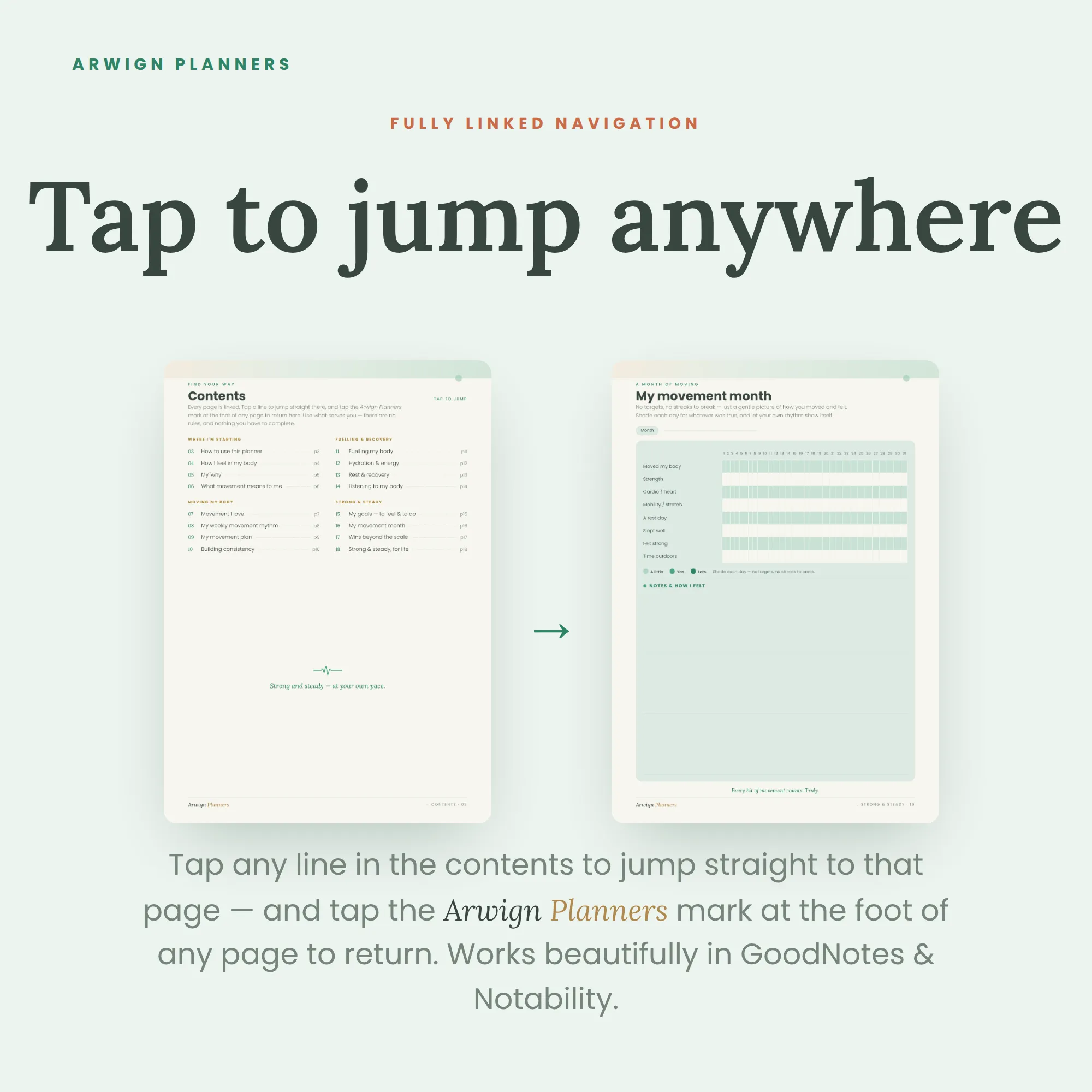 Strong & Steady — A Physical Health & Fitness Planner — image 3
