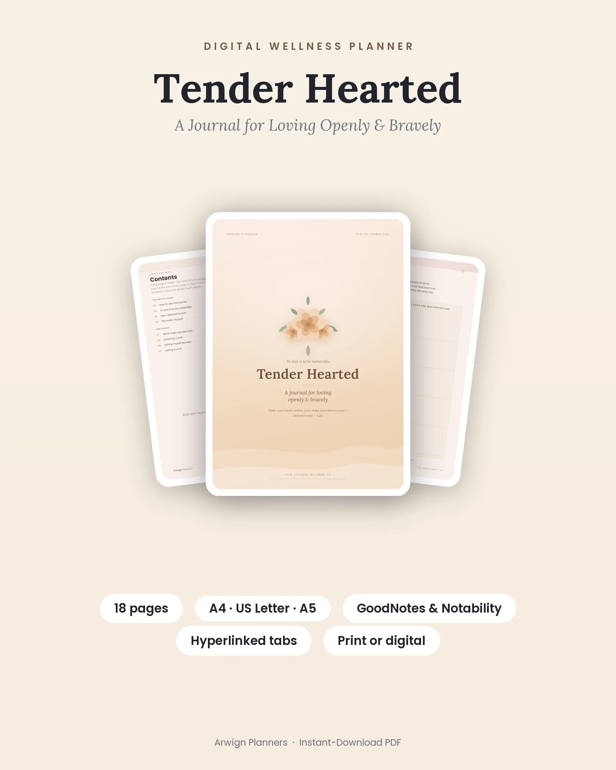 Tender Hearted — A Journal for Loving Openly & Bravely