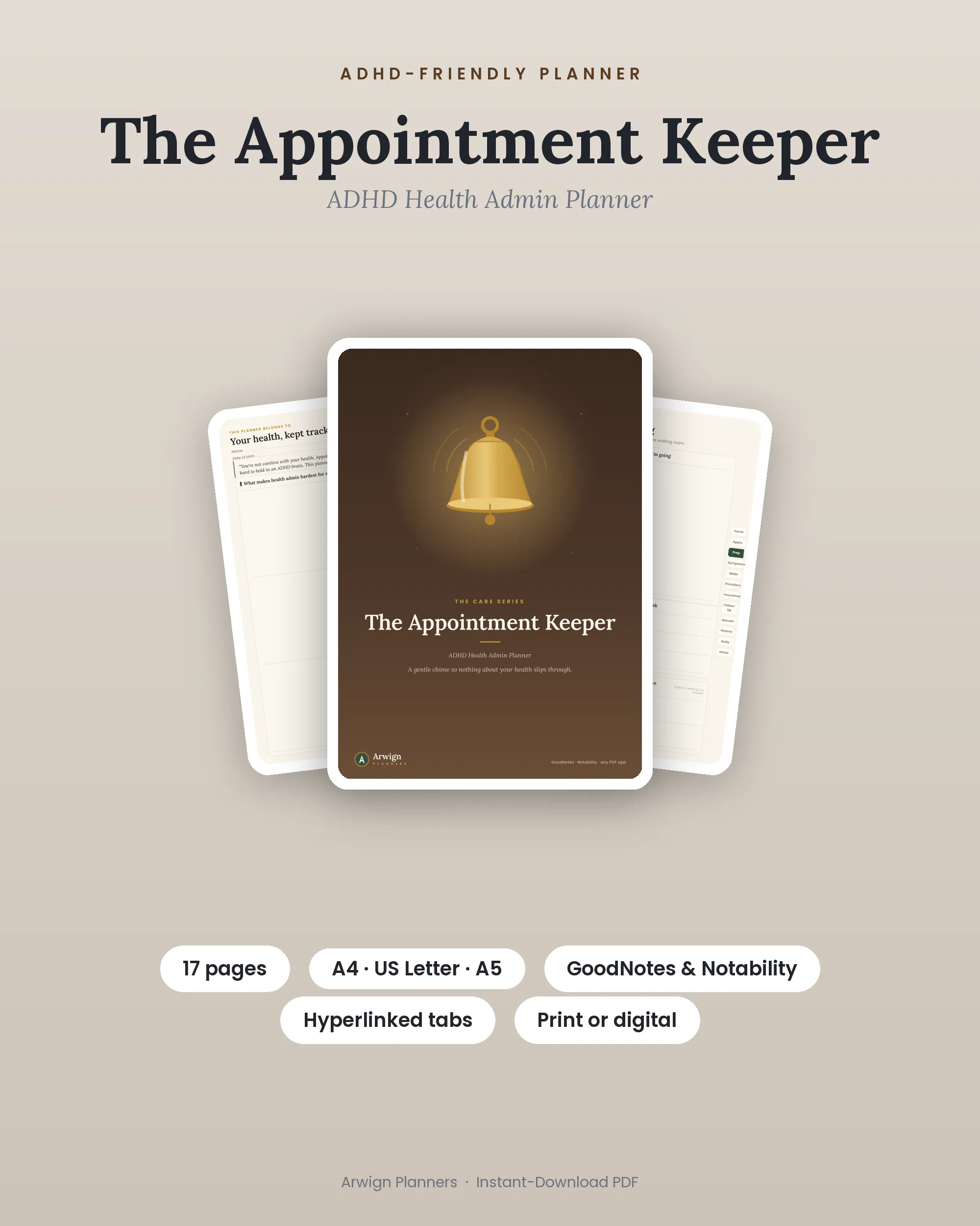 The Appointment Keeper — ADHD Health Admin Planner cover
