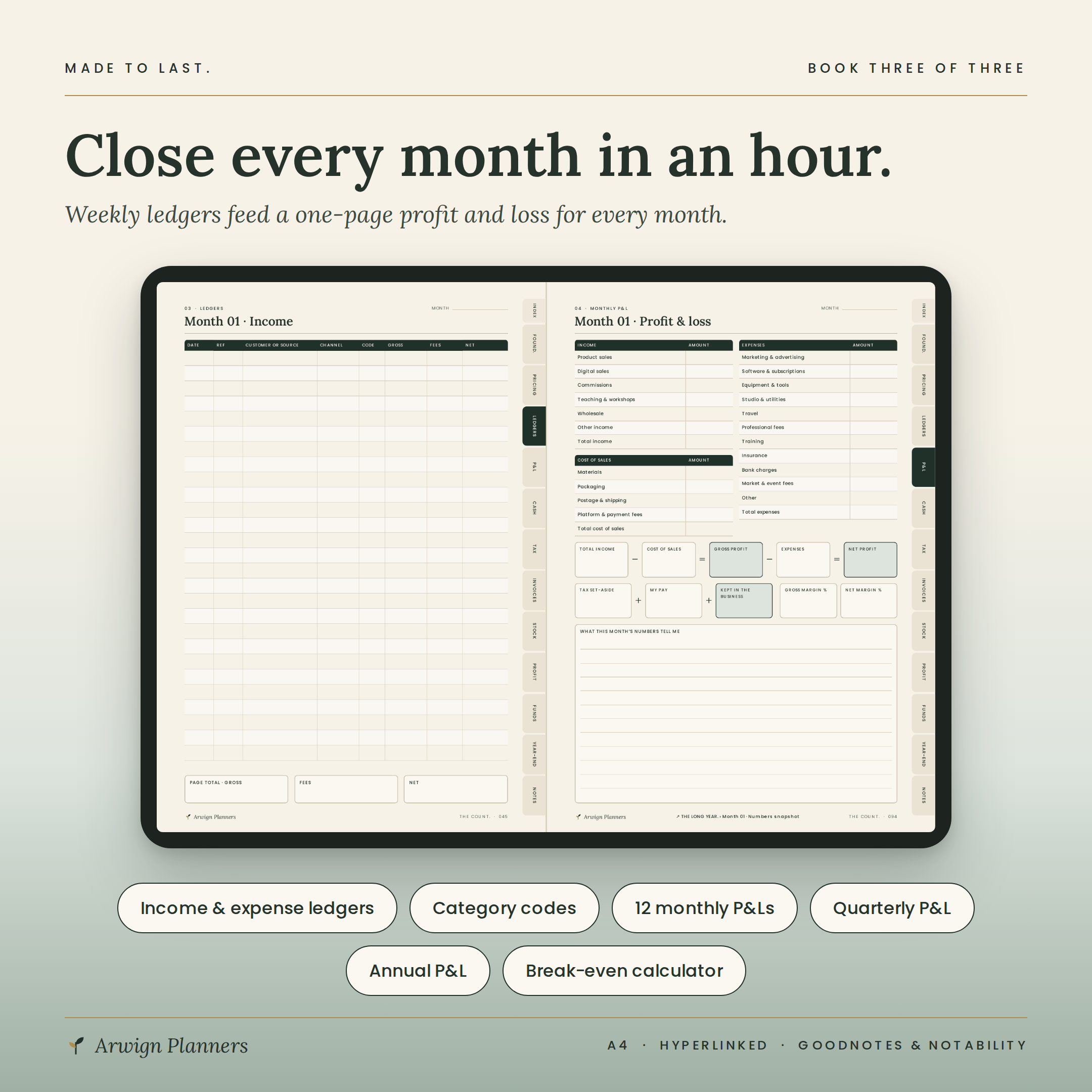 THE COUNT. — Bookkeeping & Pricing Planner for Makers — image 4