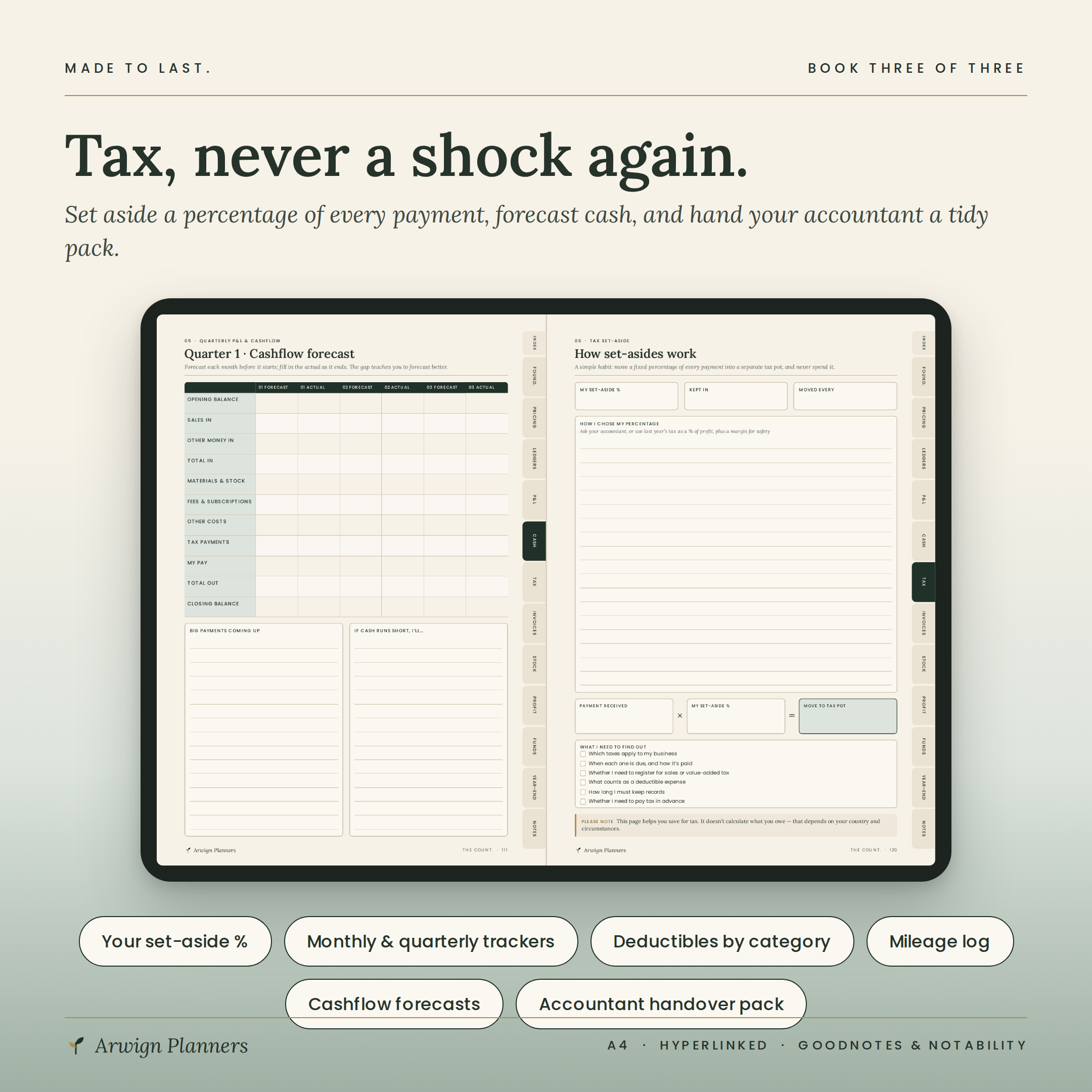 THE COUNT. — Bookkeeping & Pricing Planner for Makers — image 5