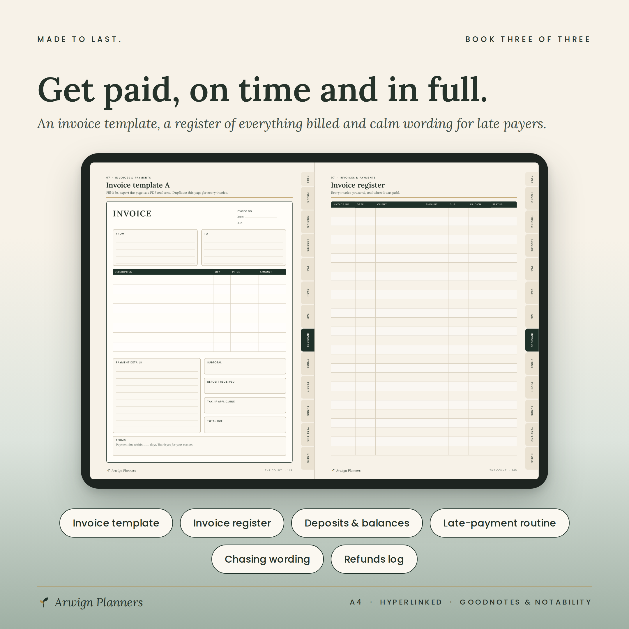 THE COUNT. — Bookkeeping & Pricing Planner for Makers — image 6