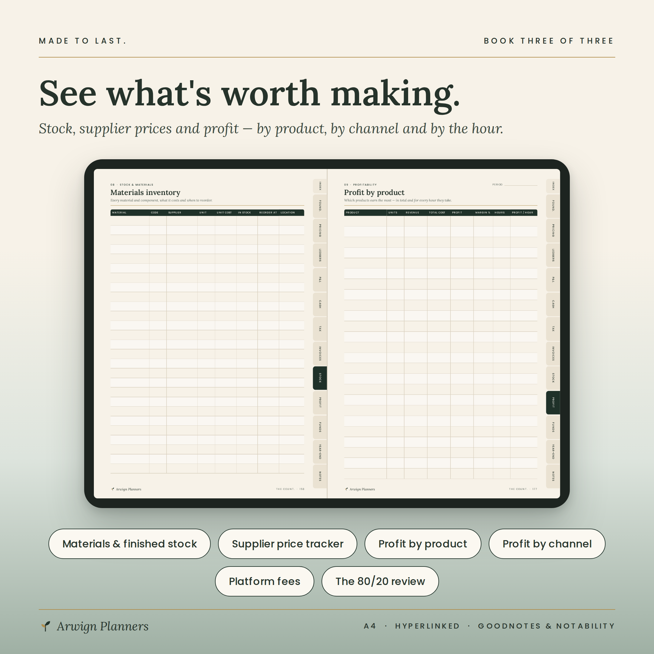 THE COUNT. — Bookkeeping & Pricing Planner for Makers — image 7