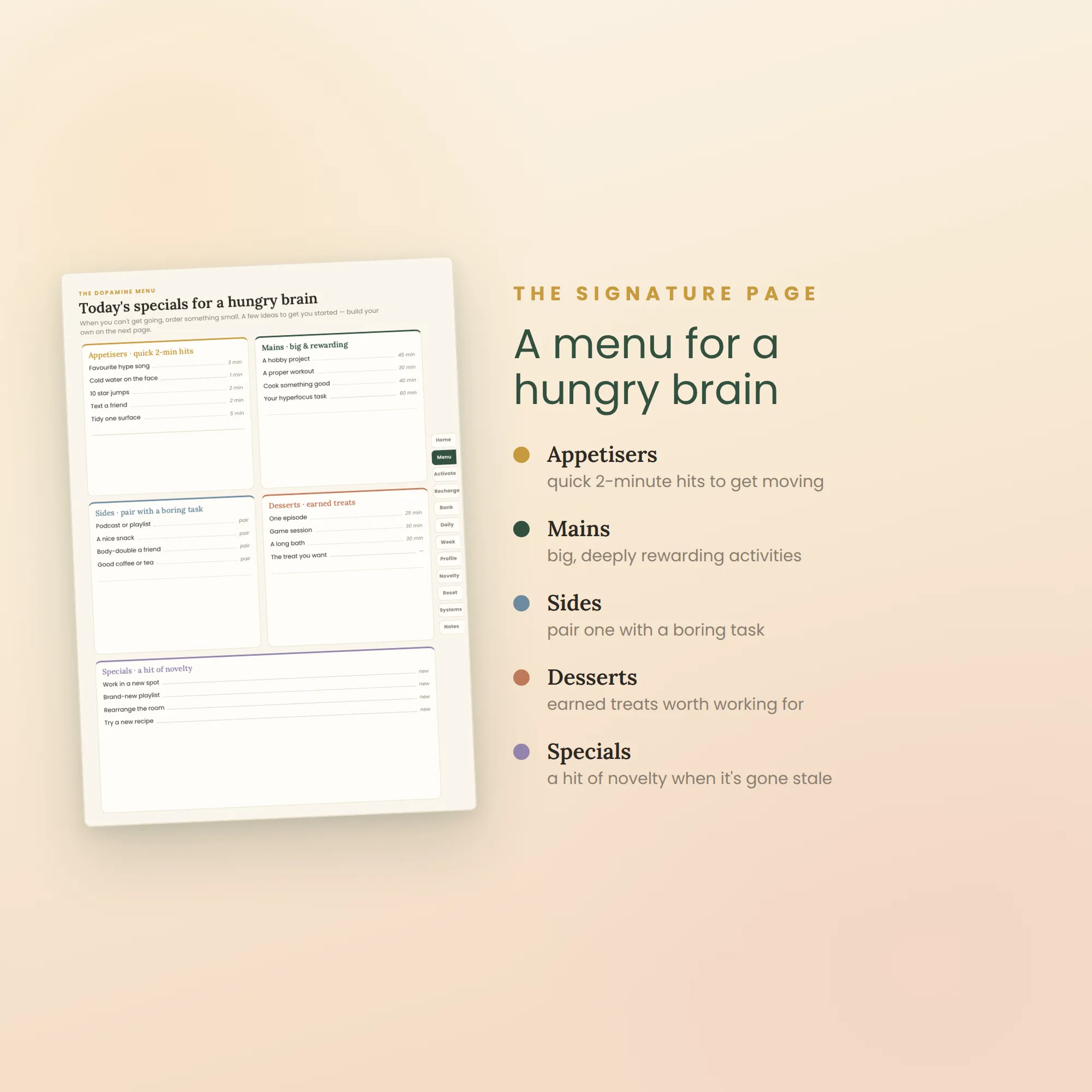 The Dopamine Menu — ADHD Motivation Planner — image 3