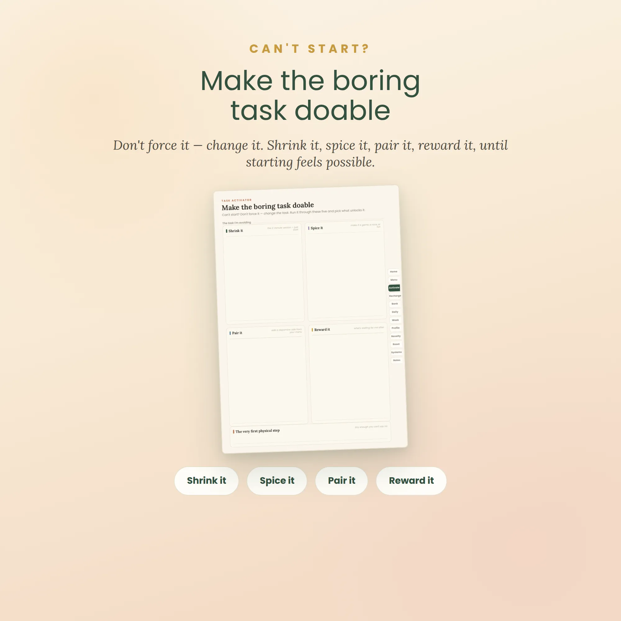 The Dopamine Menu — ADHD Motivation Planner — image 4