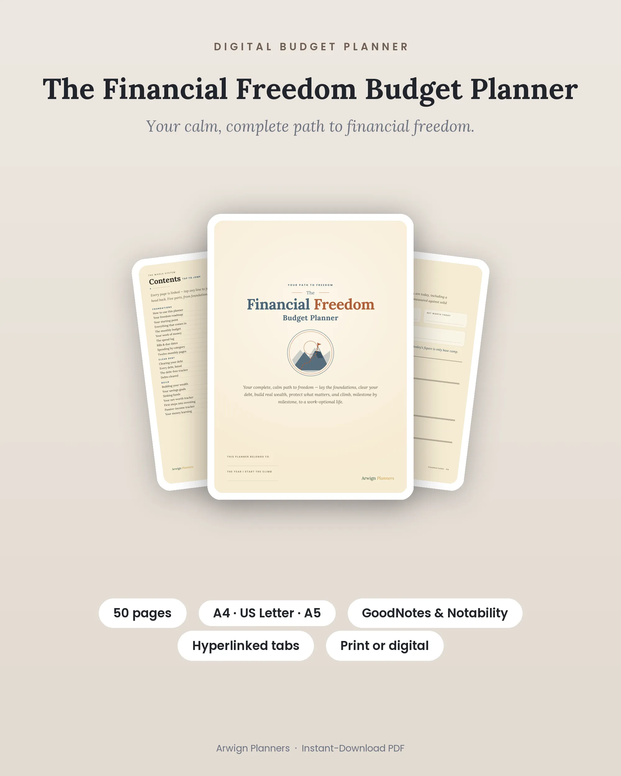 The Financial Freedom Budget Planner cover