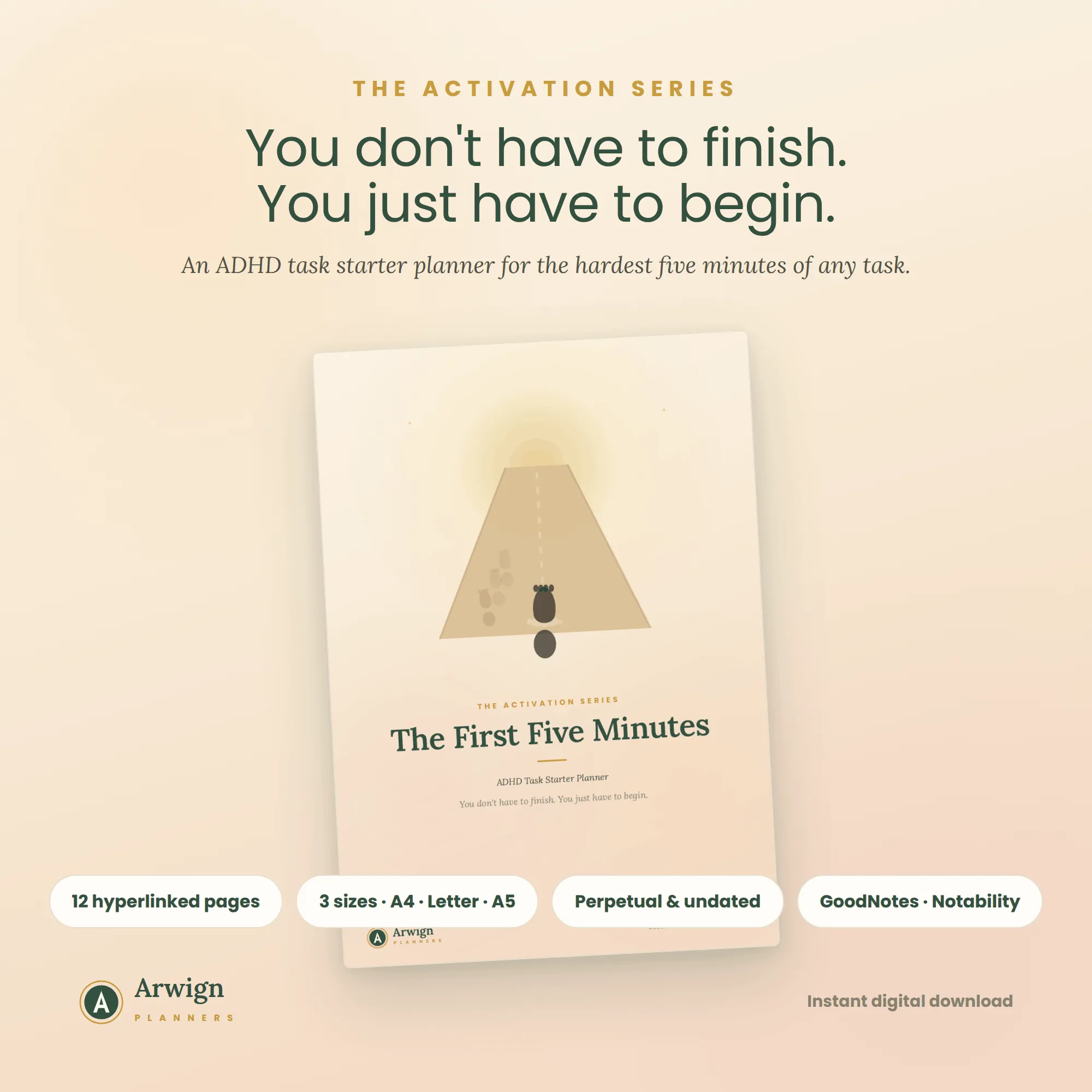 The First Five Minutes — ADHD Task Starter Planner — image 2