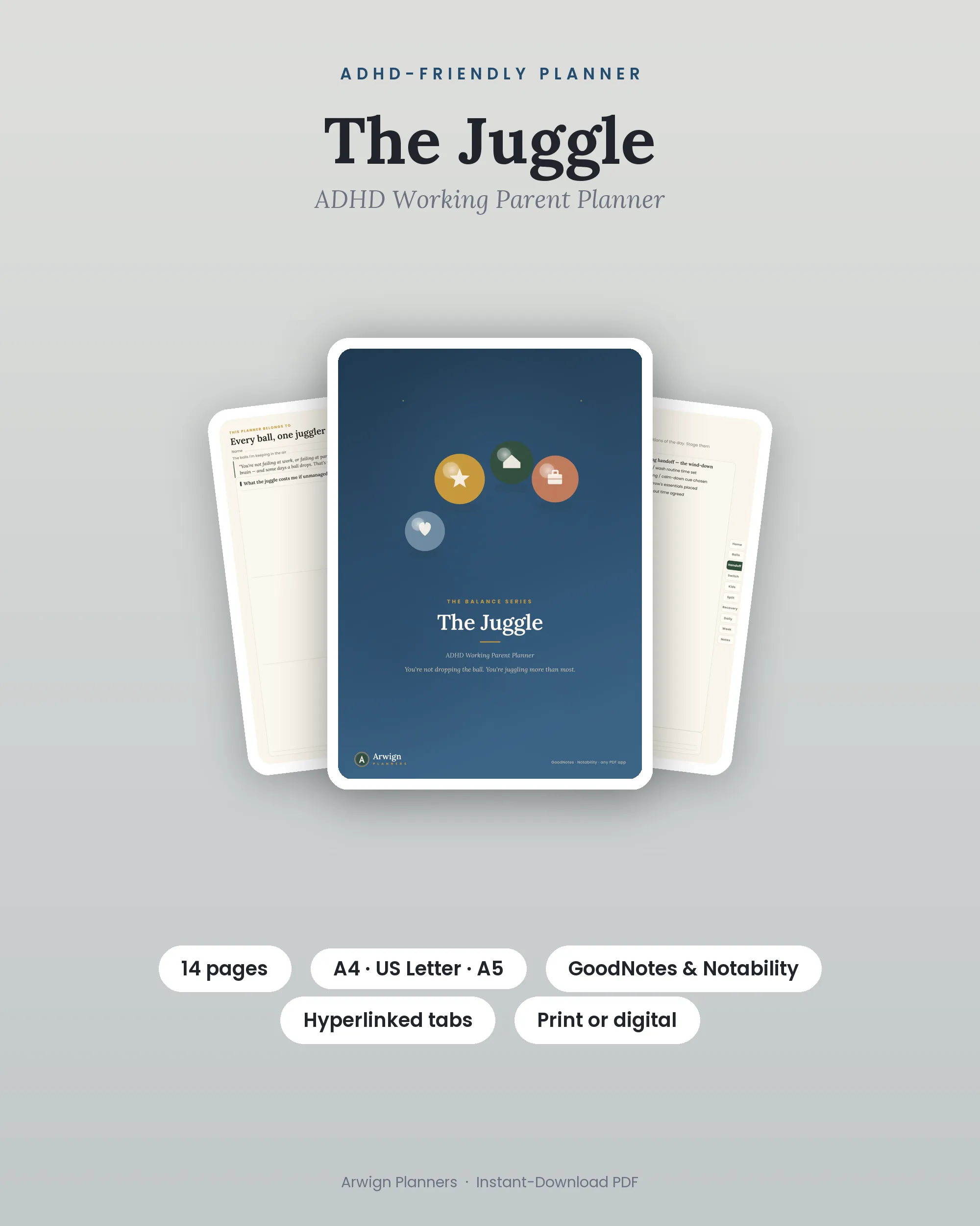 The Juggle — ADHD Working Parent Planner cover