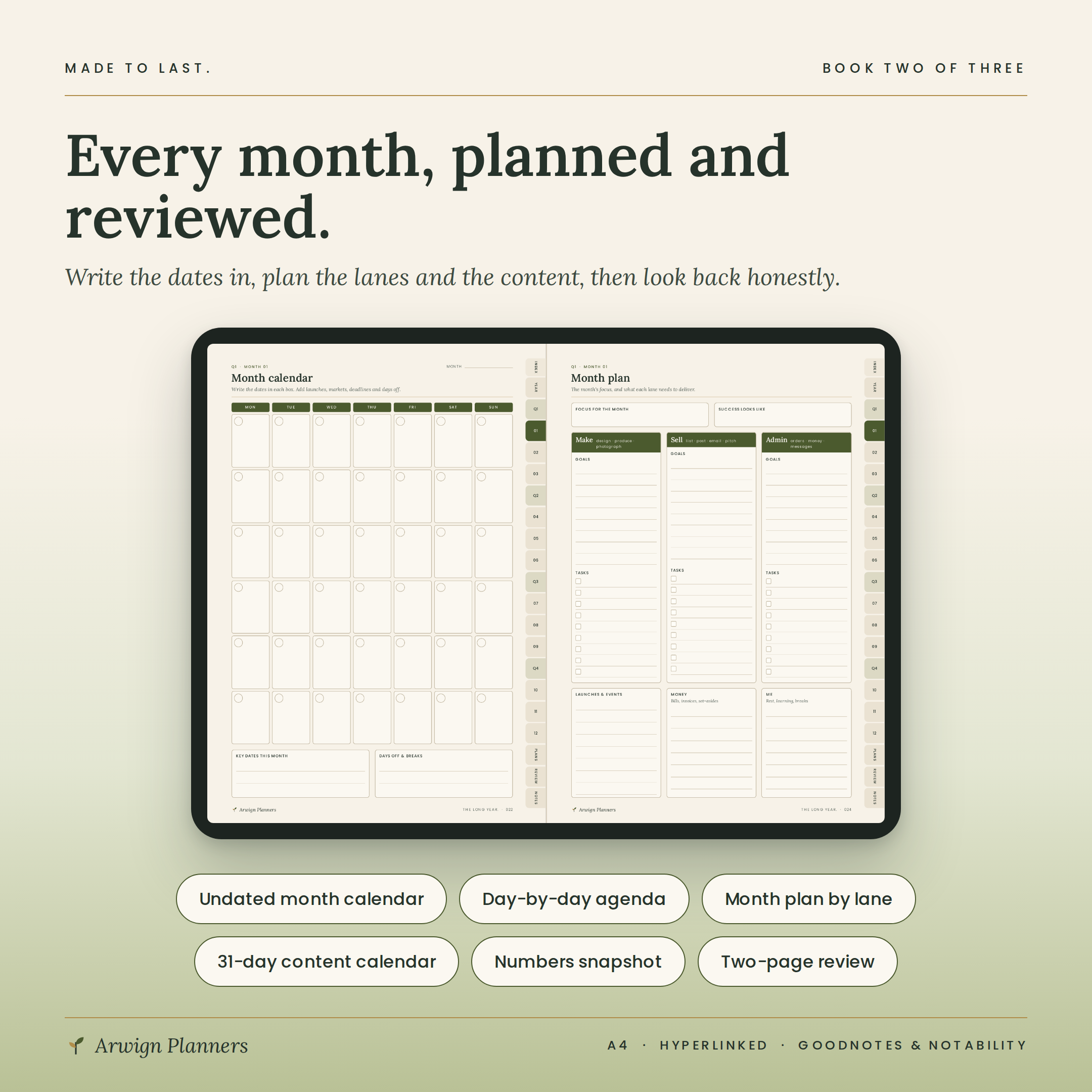 THE LONG YEAR. — Undated Weekly Business Planner — image 5