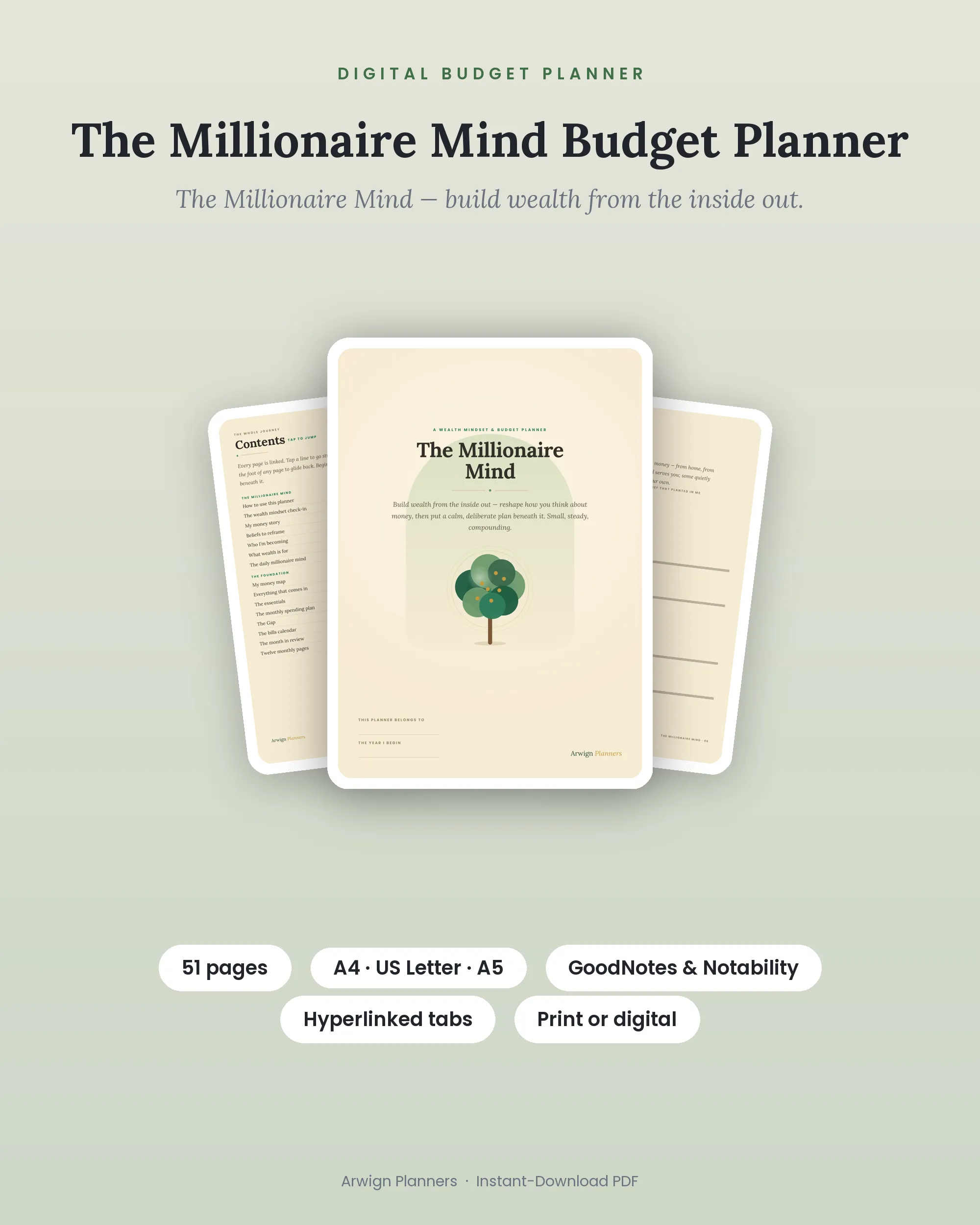 The Millionaire Mind Budget Planner cover