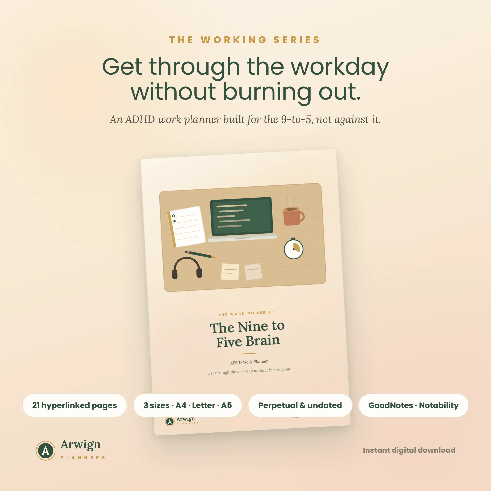 The Nine to Five Brain — ADHD Work Planner — image 2