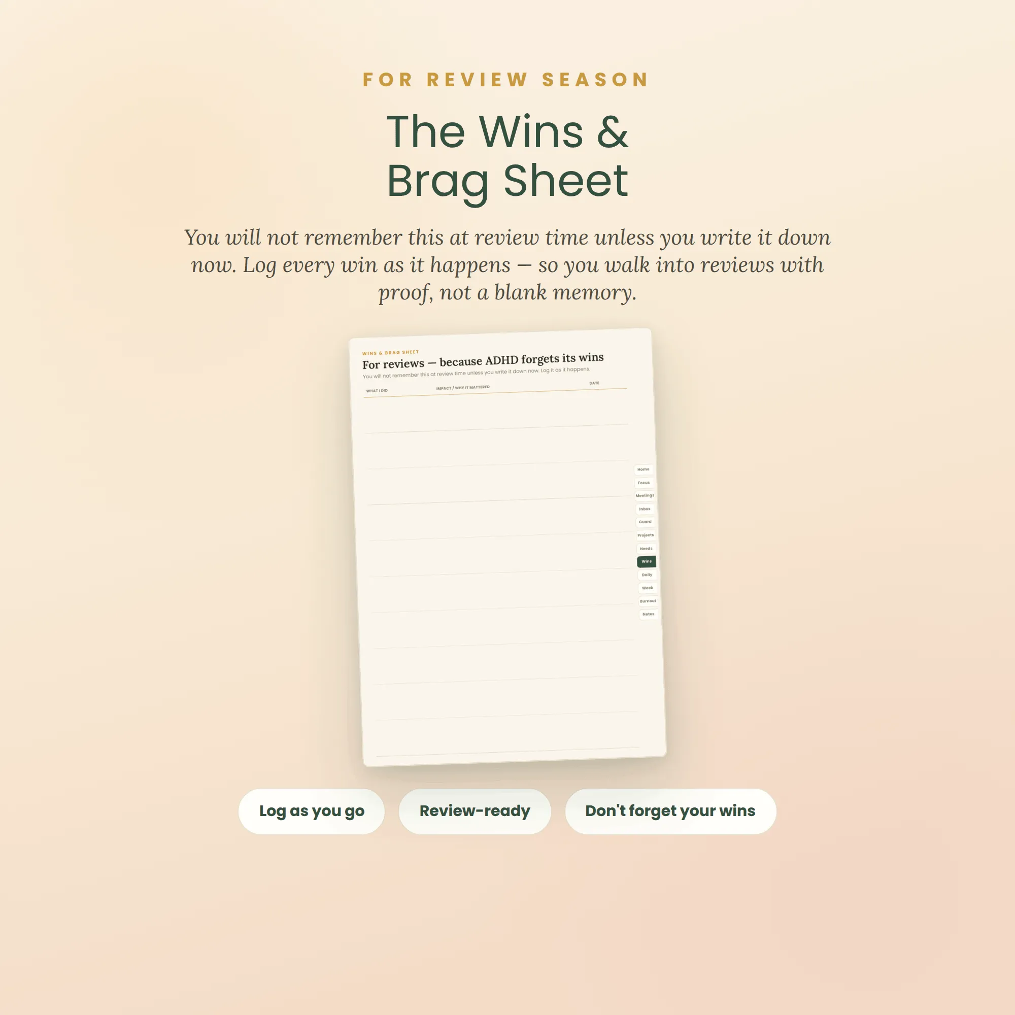 The Nine to Five Brain — ADHD Work Planner — image 5