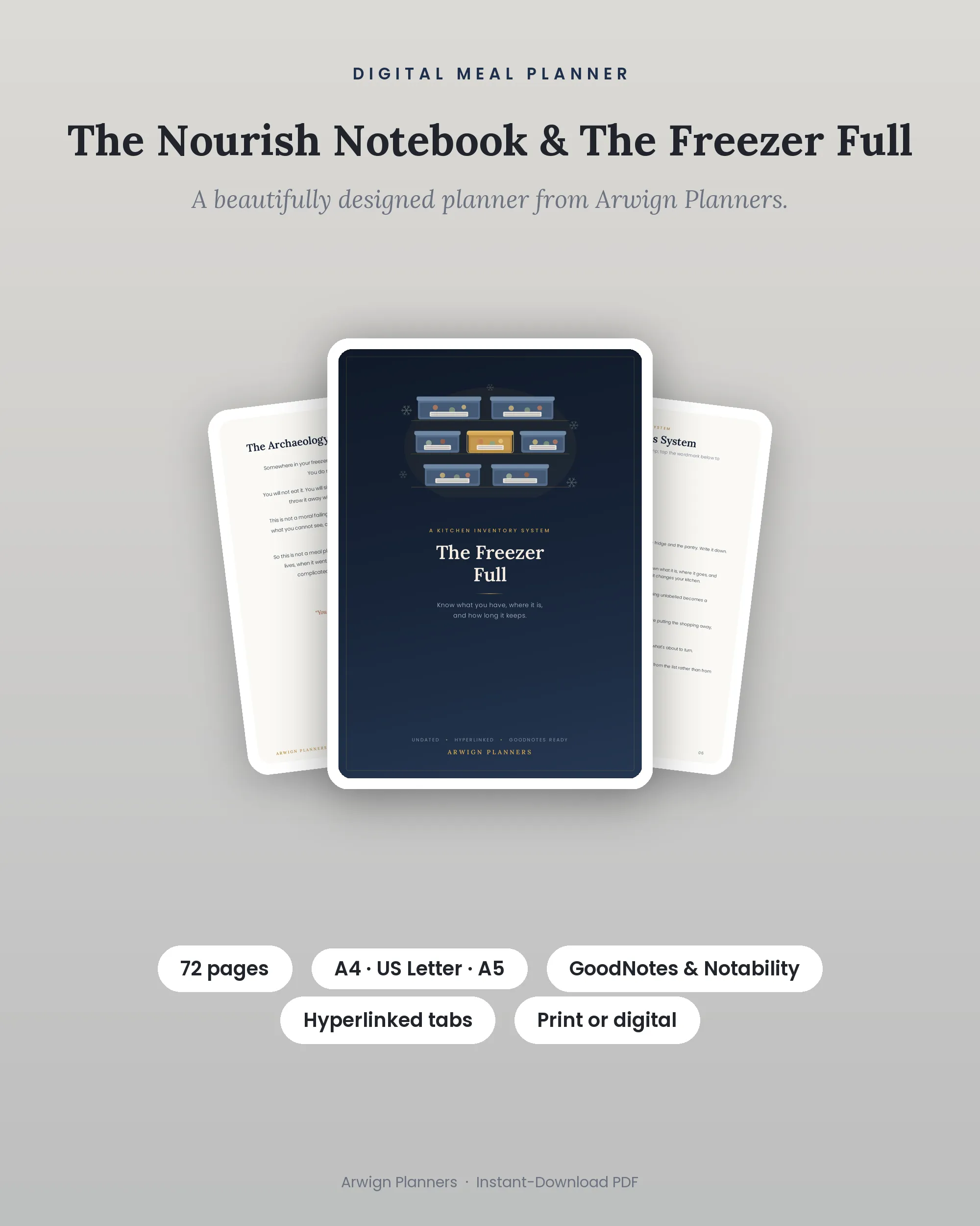 The Nourish Notebook & The Freezer Full cover