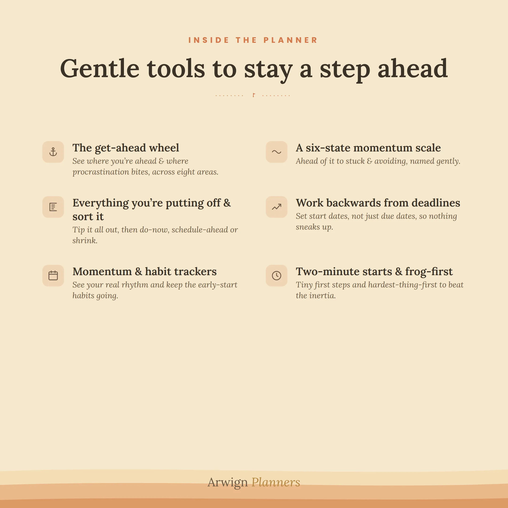 The One Step Ahead — a warm, anti-procrastination planner for university and college students — image 5